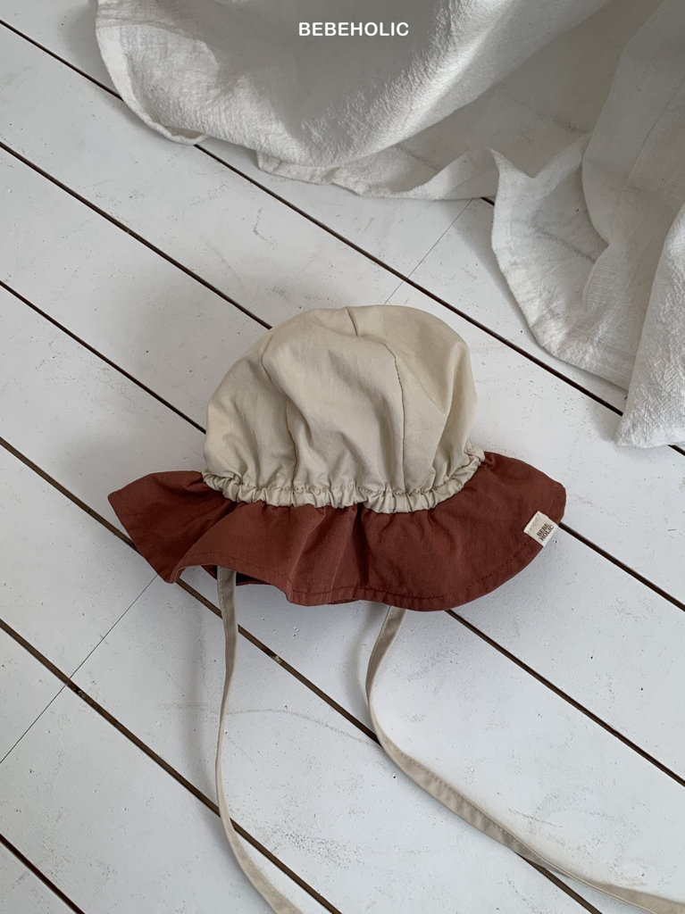 🌸預訂 韓國直送🌸🇰🇷BEBEHOLIC三色標籤拼色綁帶休閑嬰兒帽