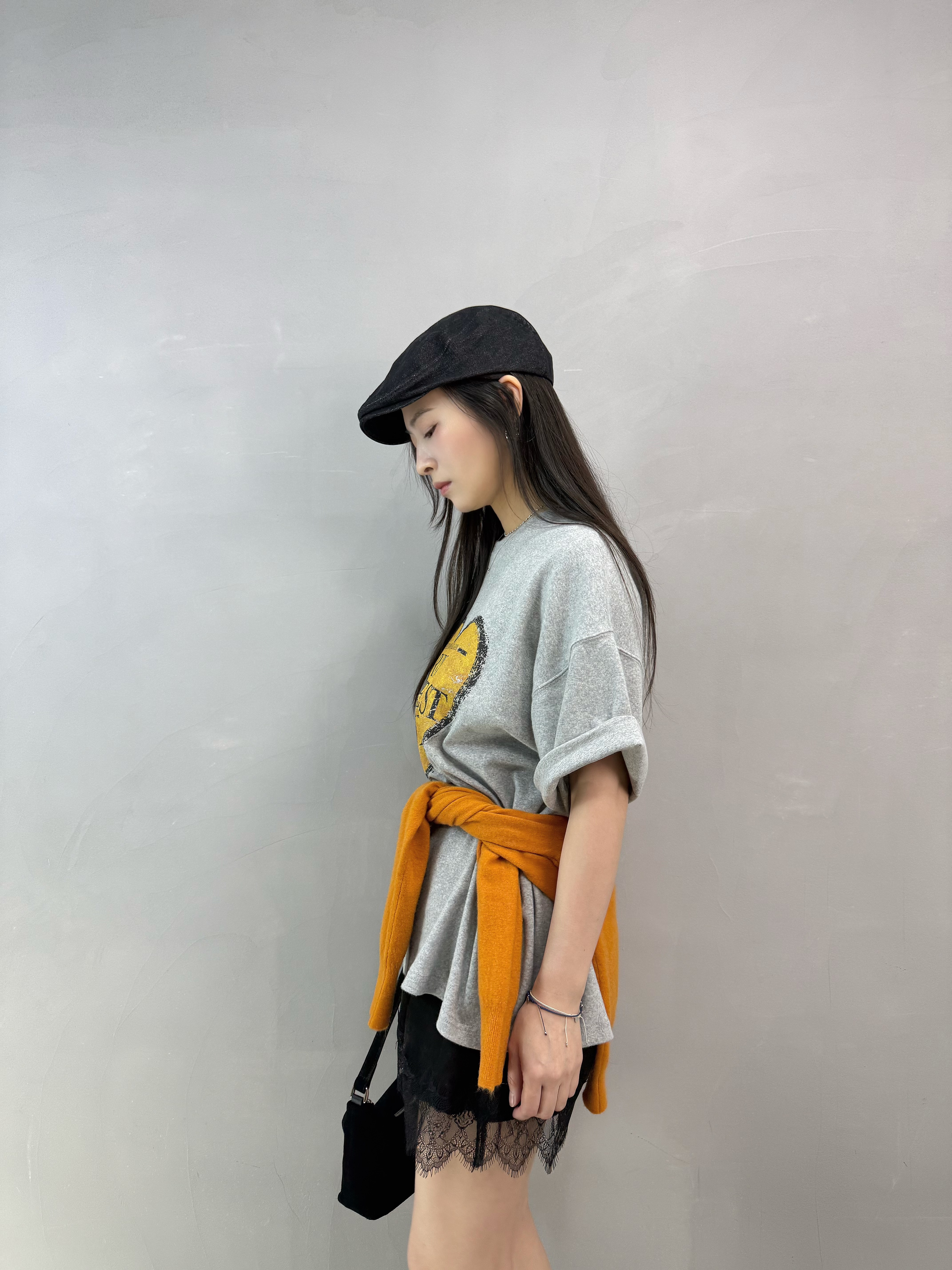 I01 磨毛心形Print Tee
