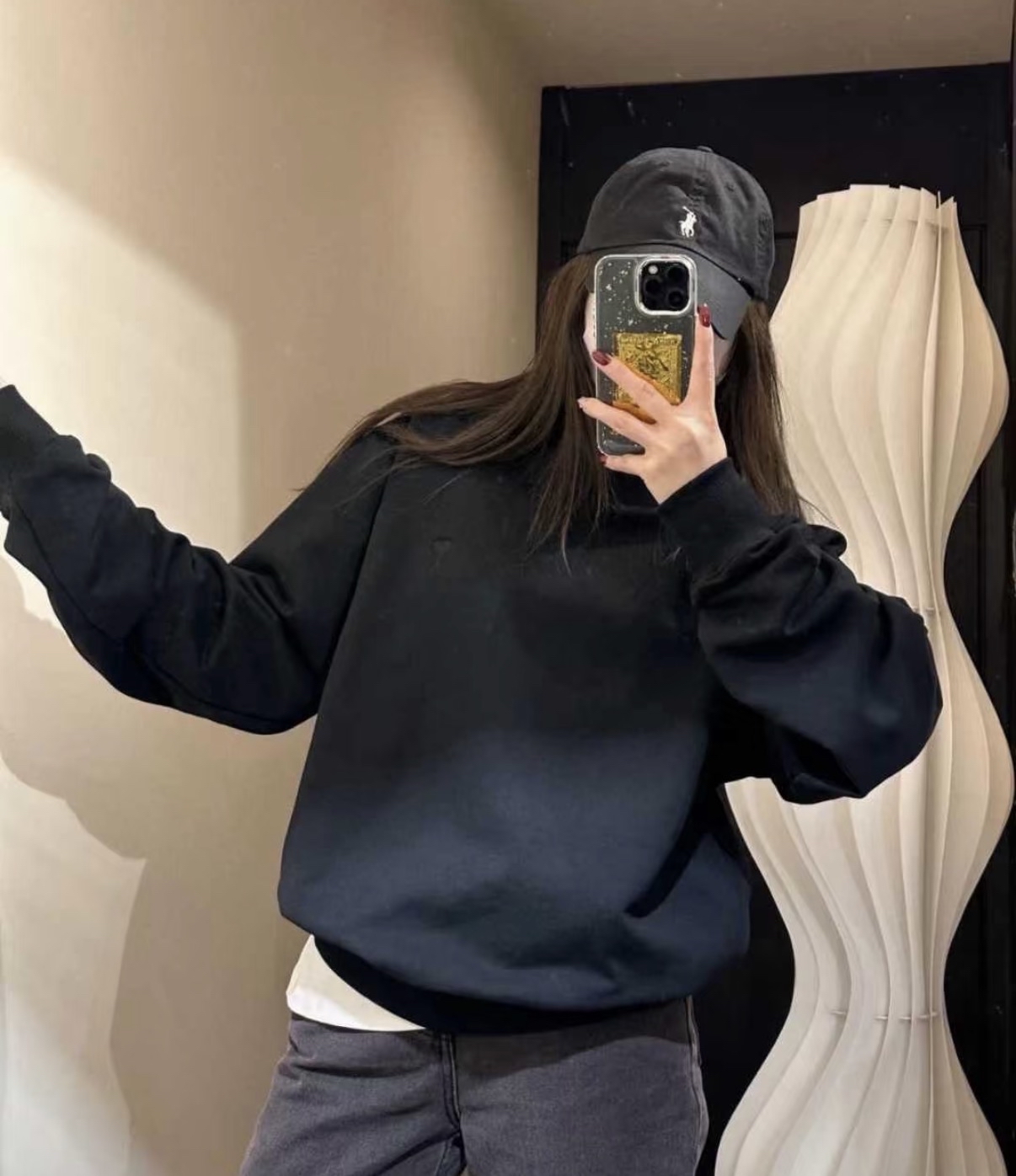 優惠‼️AMI 黑色心心衛衣 低調logo  Size XS S XL only