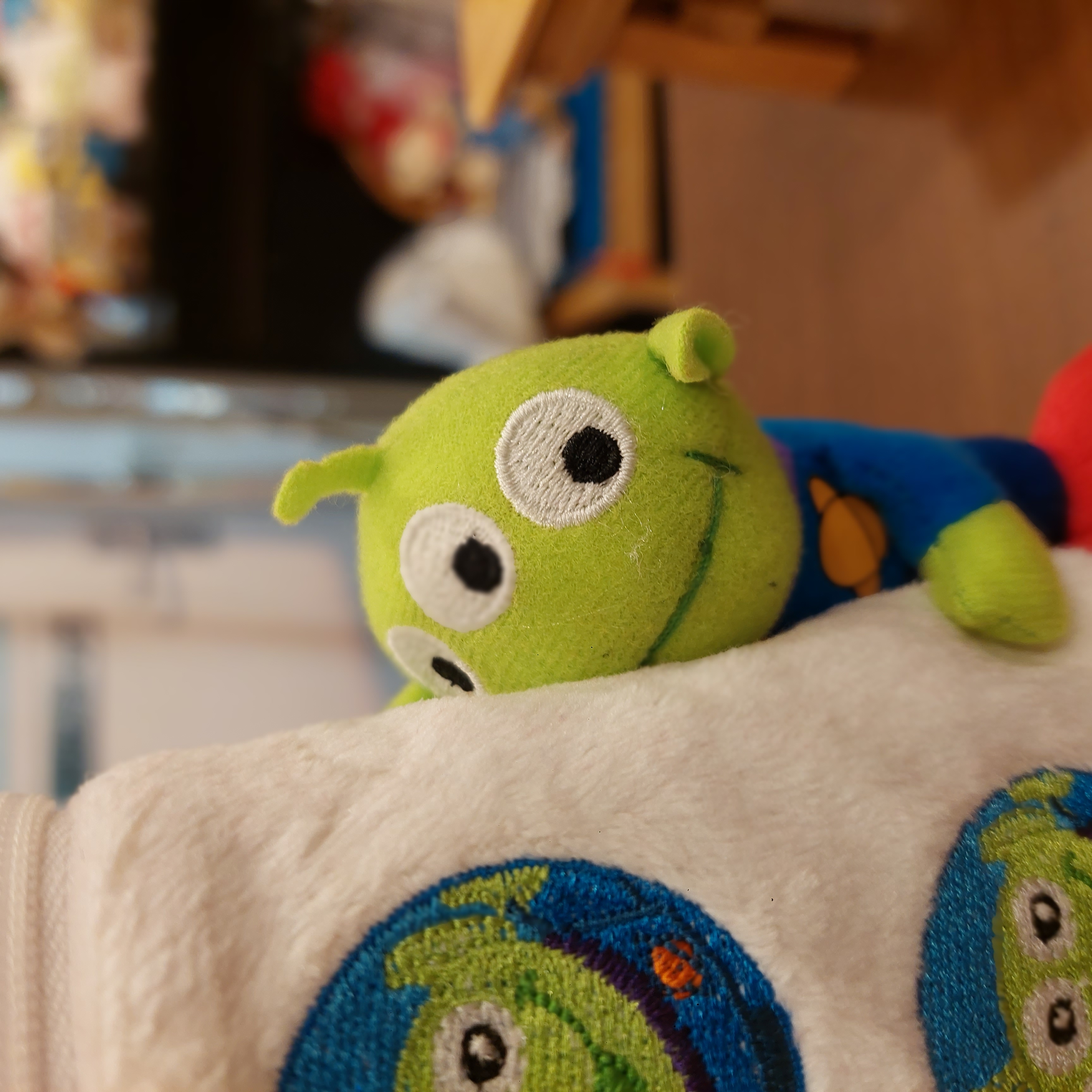 原裝日本 Toy Story 三眼仔 Alien 火箭 筆袋 多用途包包