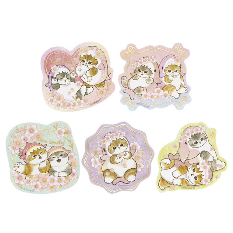 日本預訂📍日本Mofusand櫻花圖案貼紙套裝(5張) 13/3日本開售
