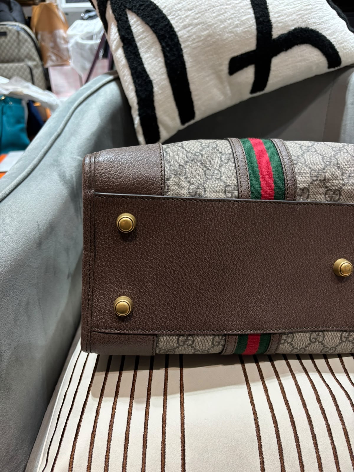 GUCCI Neo Vintage GG Monogram Web Duffle 2 way bag 480500  100%Authentic, 98%New✅Dust bag