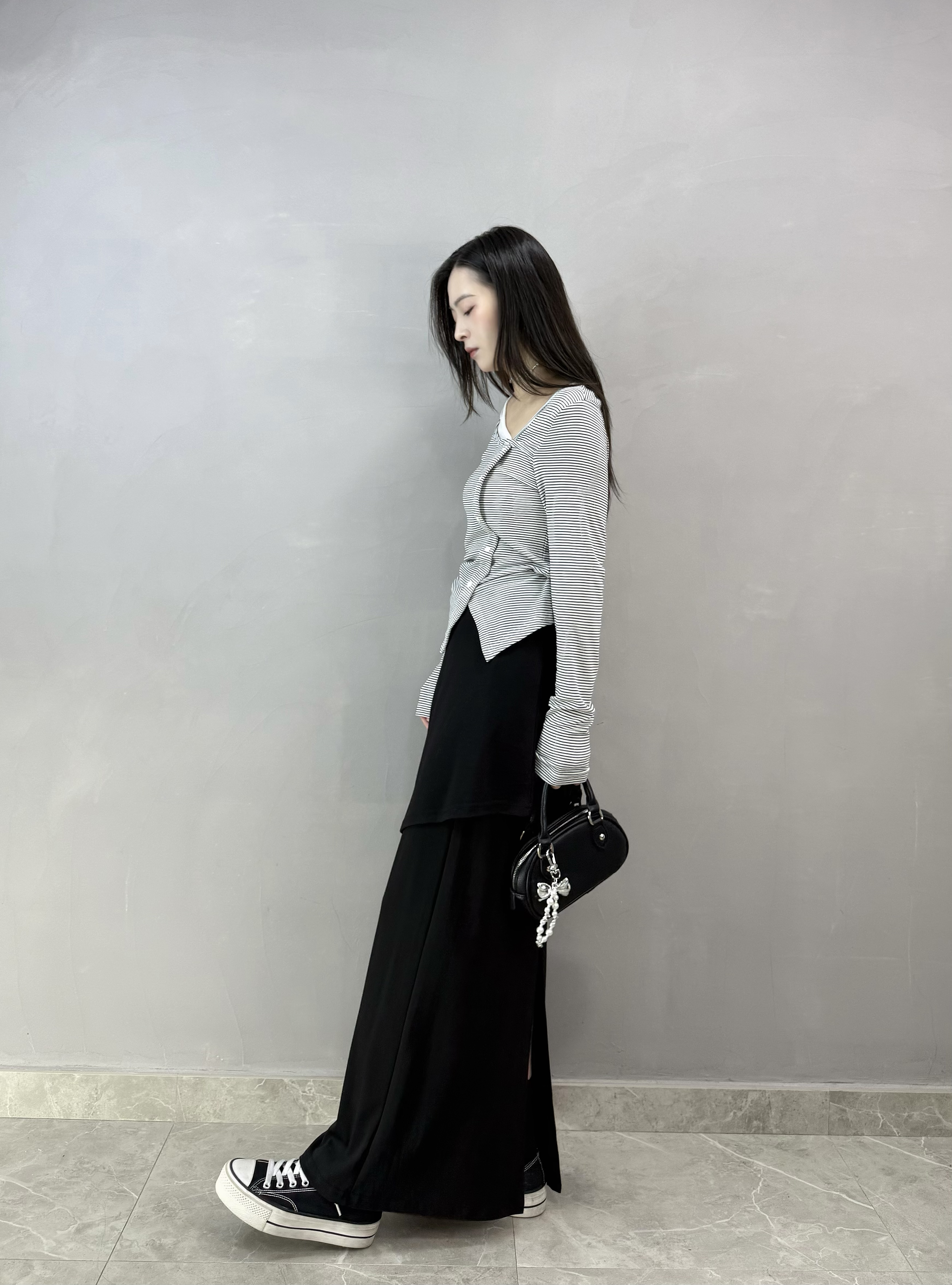 H60 綁腰層次棉裙Set