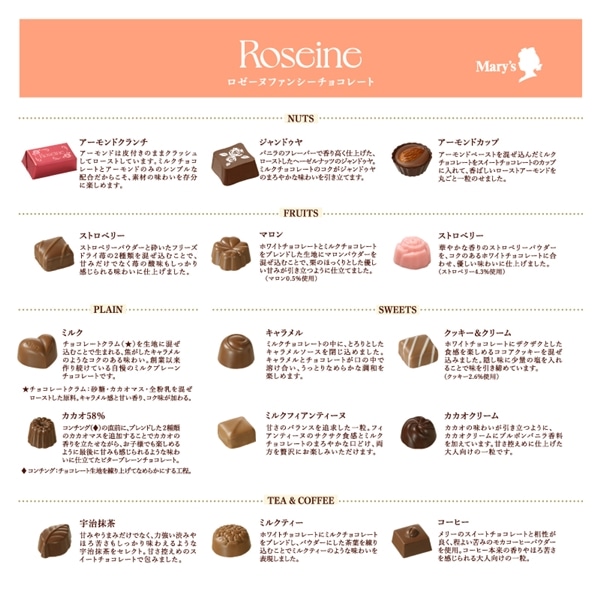Mary's x Roseine 2026 ファンシーチョコレート 42個入 - 01260310