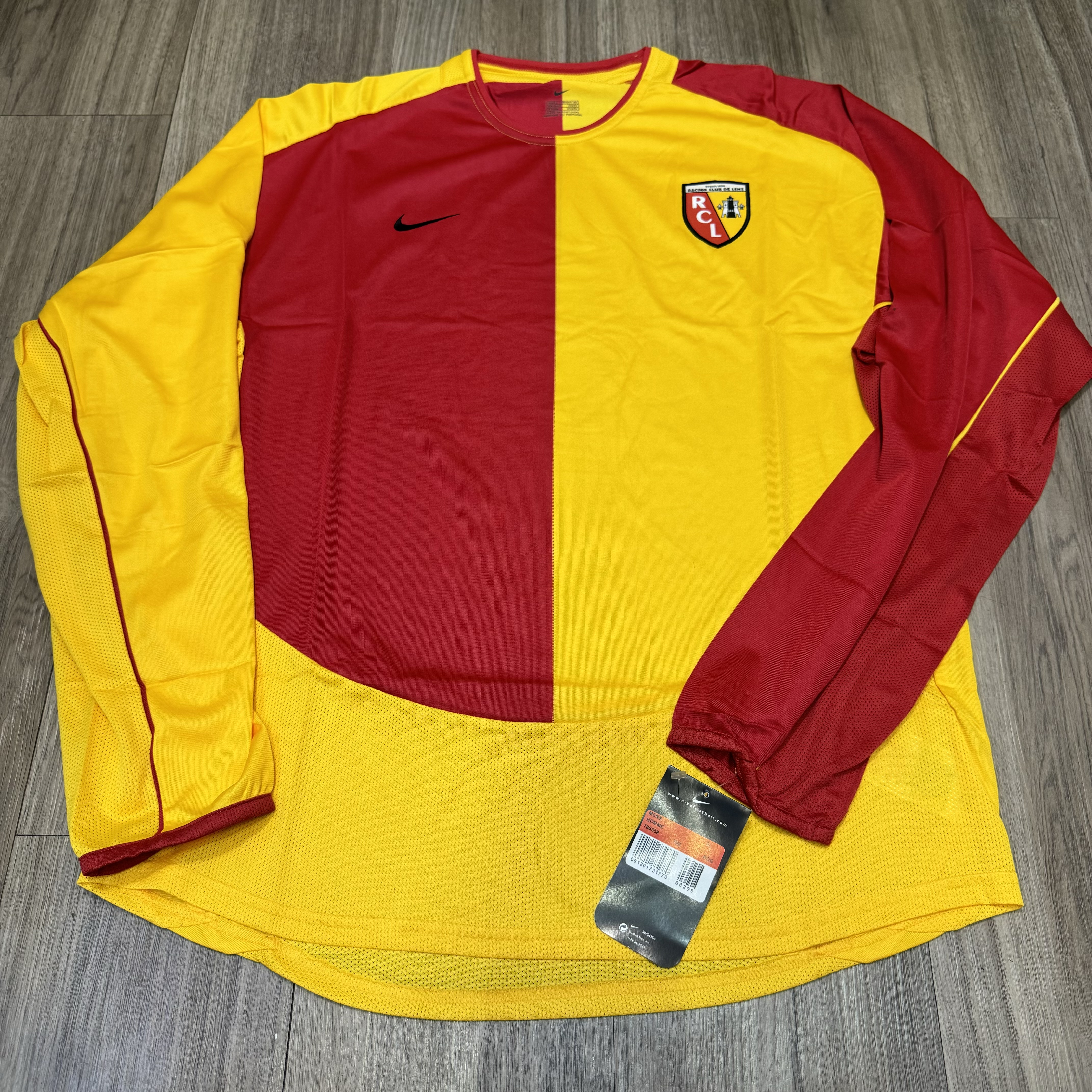 RC Lens 03/04 L/S player issue home shirt (Bnwt)
