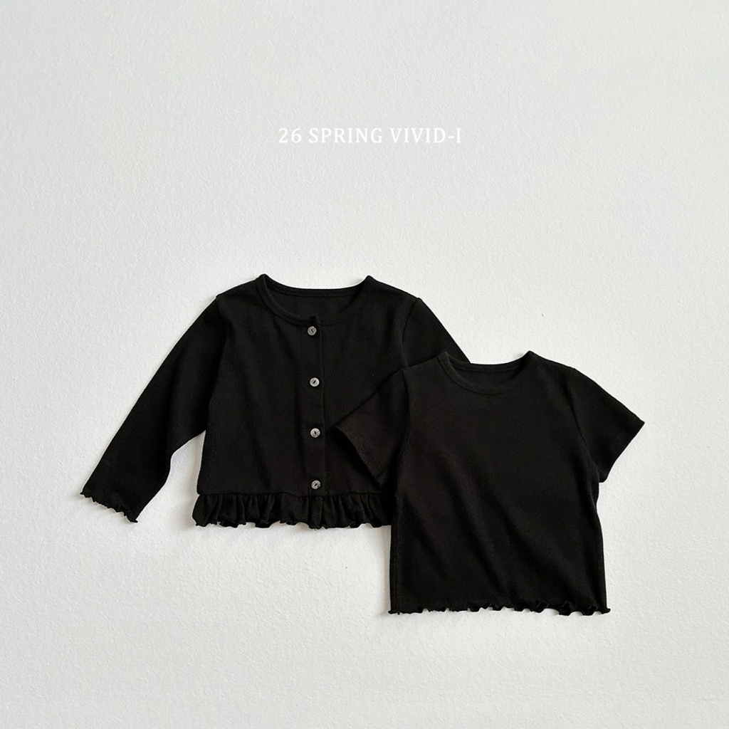 🌸預訂 韓國直送🌸🇰🇷VIVIDI兩色鏤空開襟外套上衣套裝