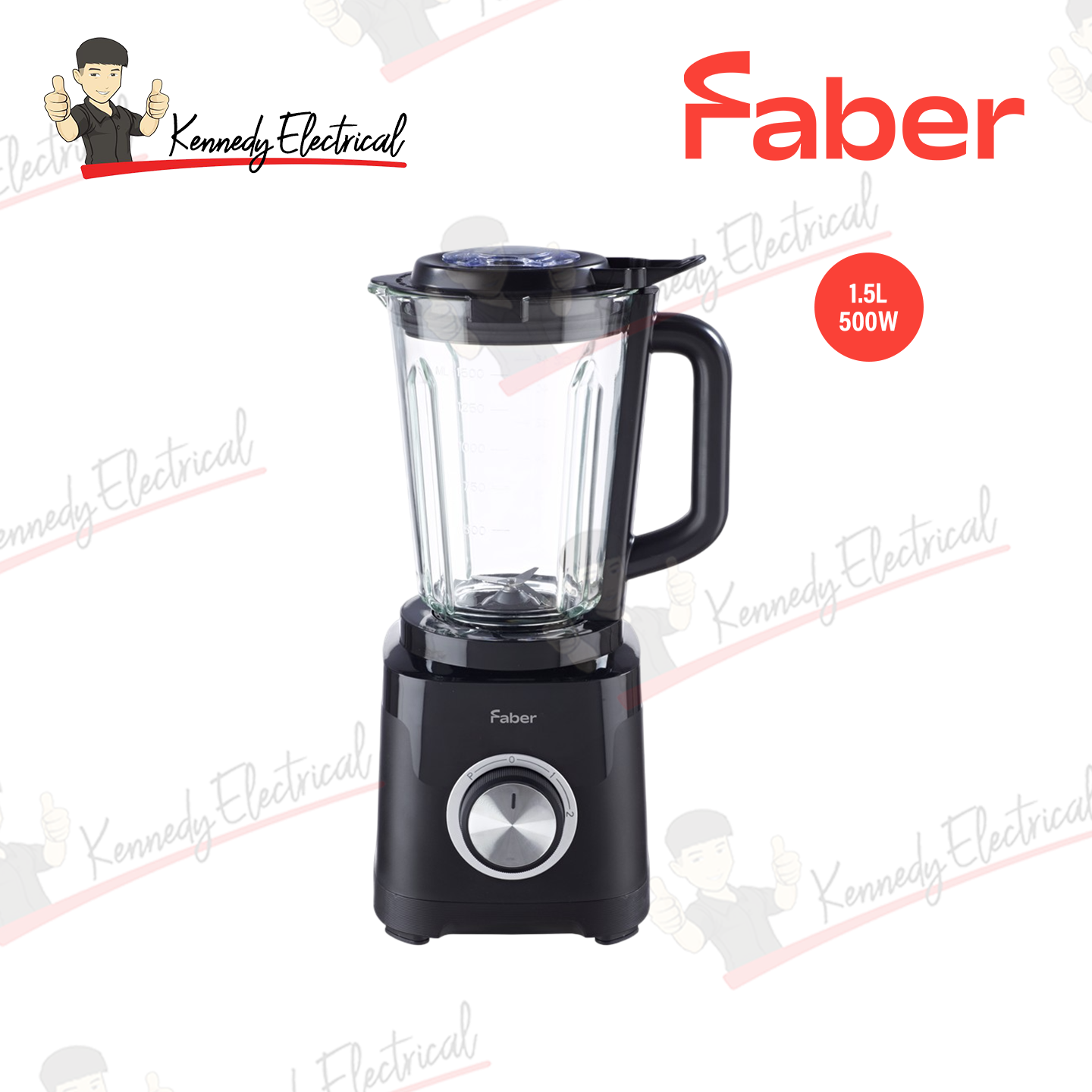 Faber 1.5L Retro Black Blender FBG G1512