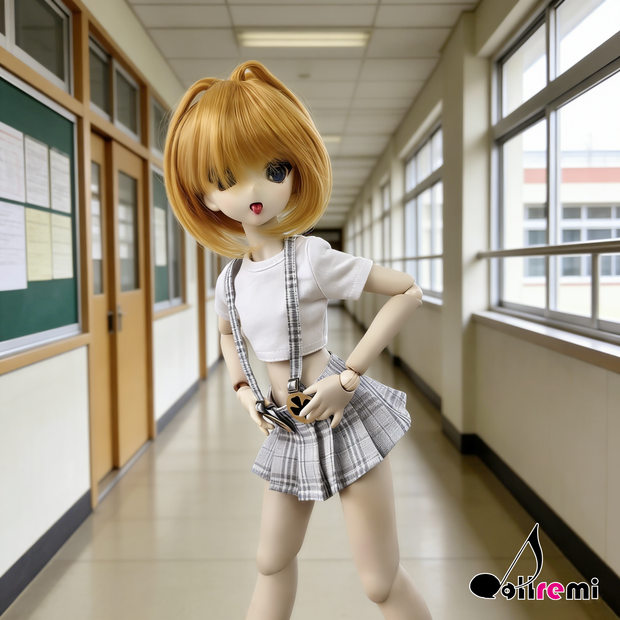 【dollremi】(DD0852) 吊帶格子裙套裝 Strap plaid skirt suit