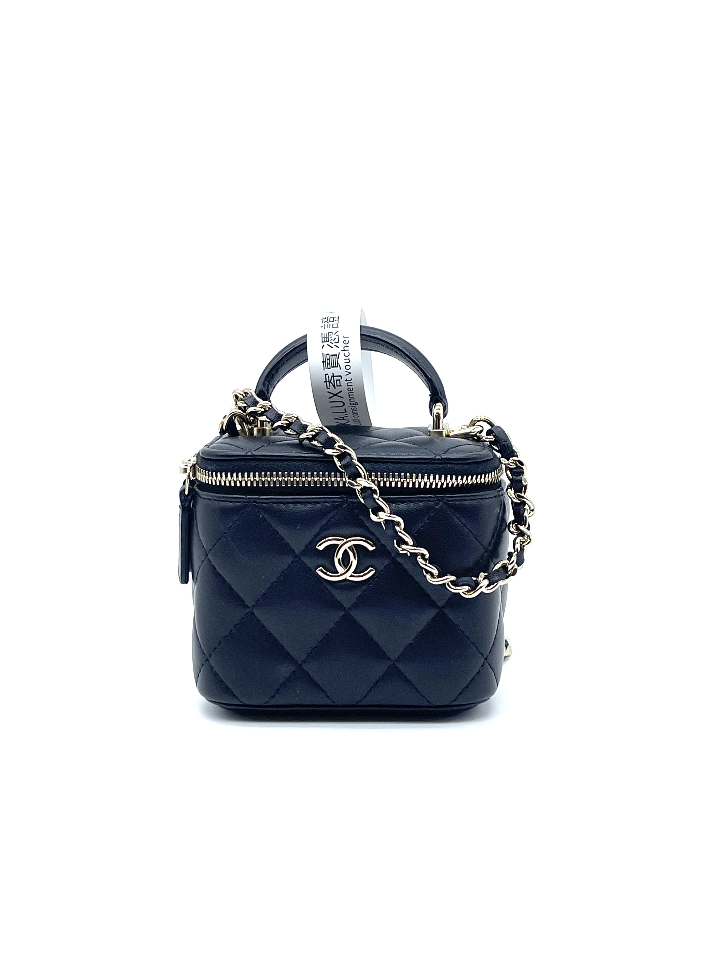 Pre-owned Chanel Classic Top Handle Vanity Case With Chain / Product Code: 26040102