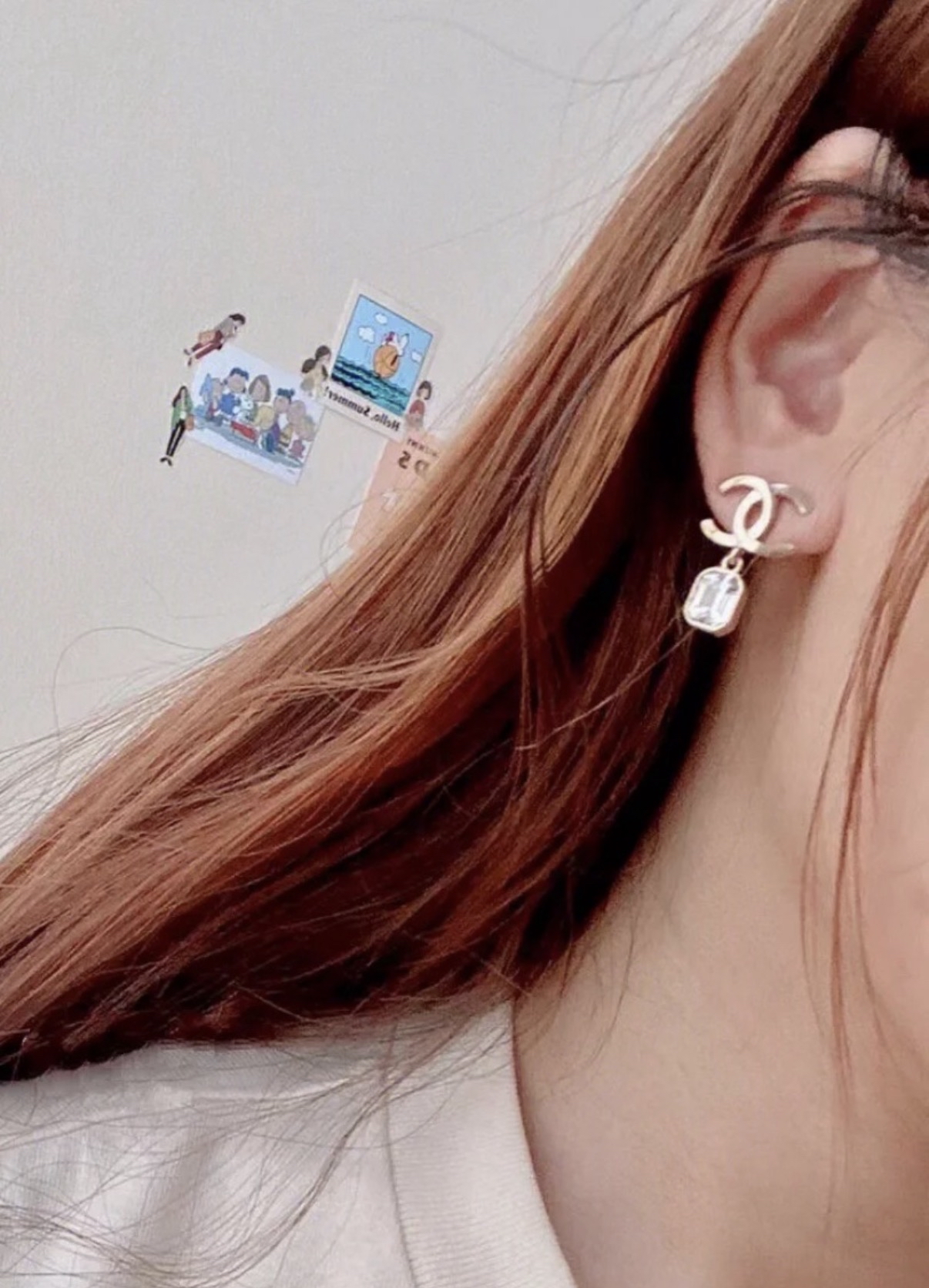 Chanel 閃閃冰糖款耳環 