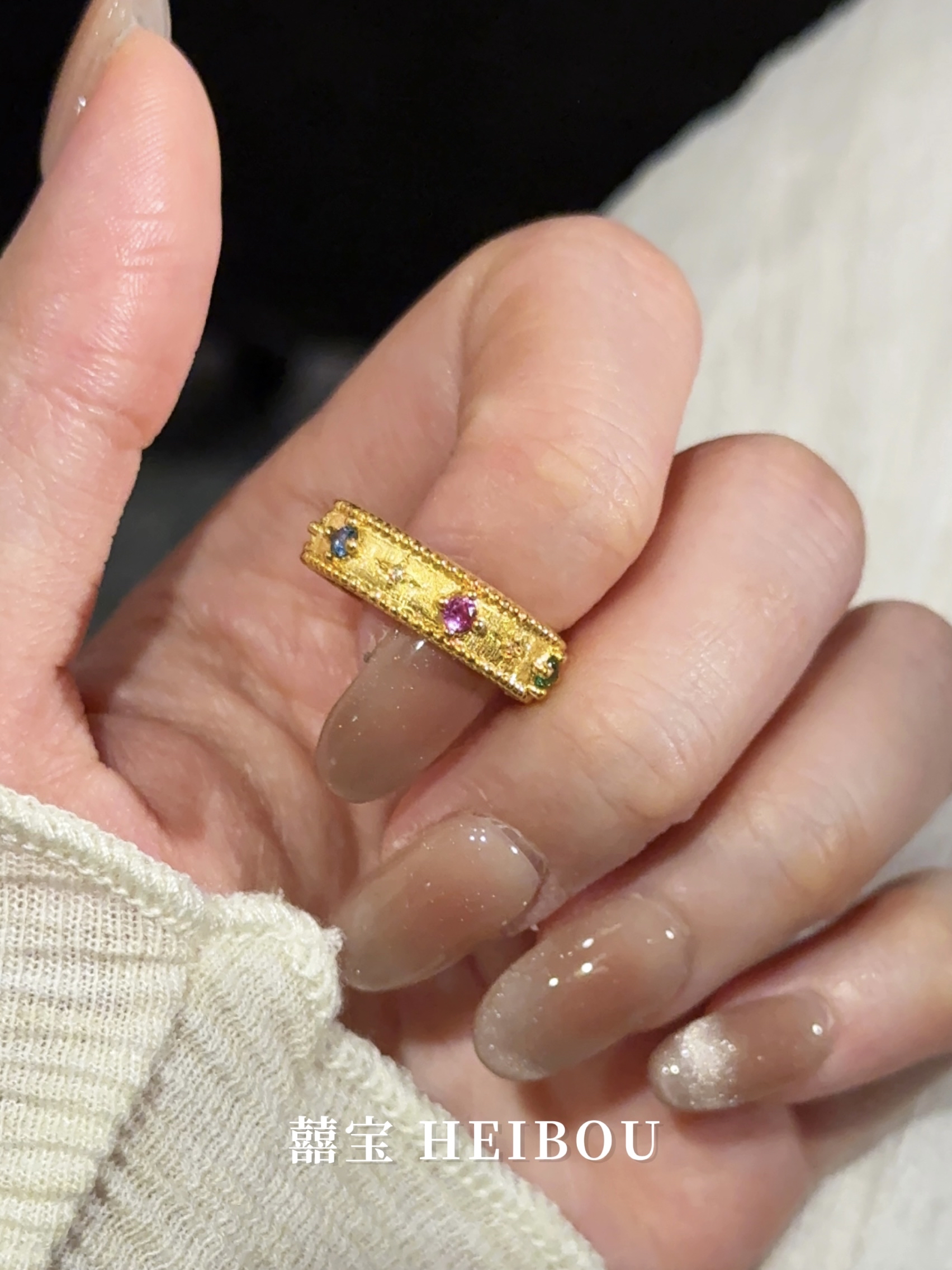 【5D工艺】彩钻八芒星戒指