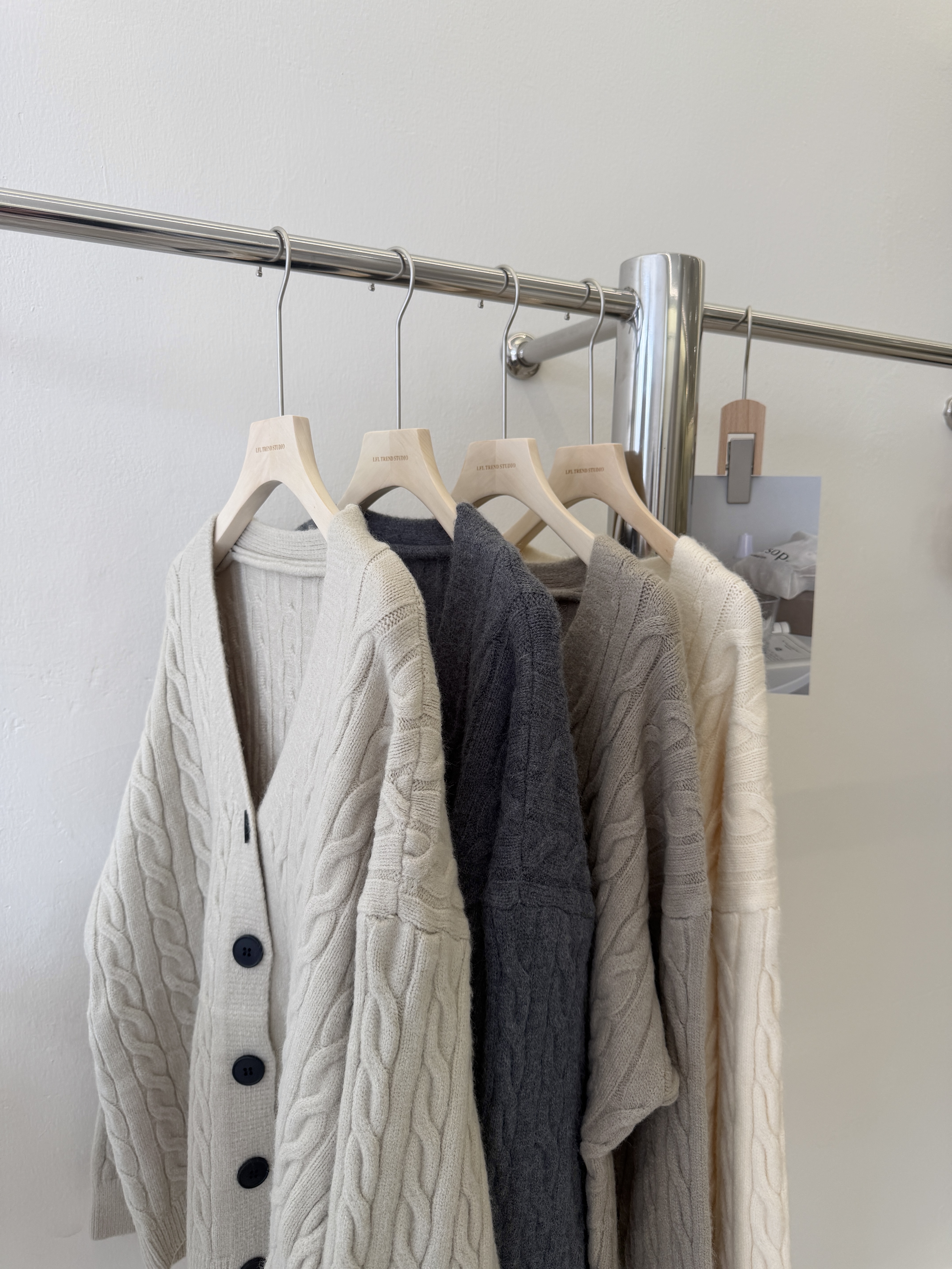 6609 韩系麻花纹长版外套