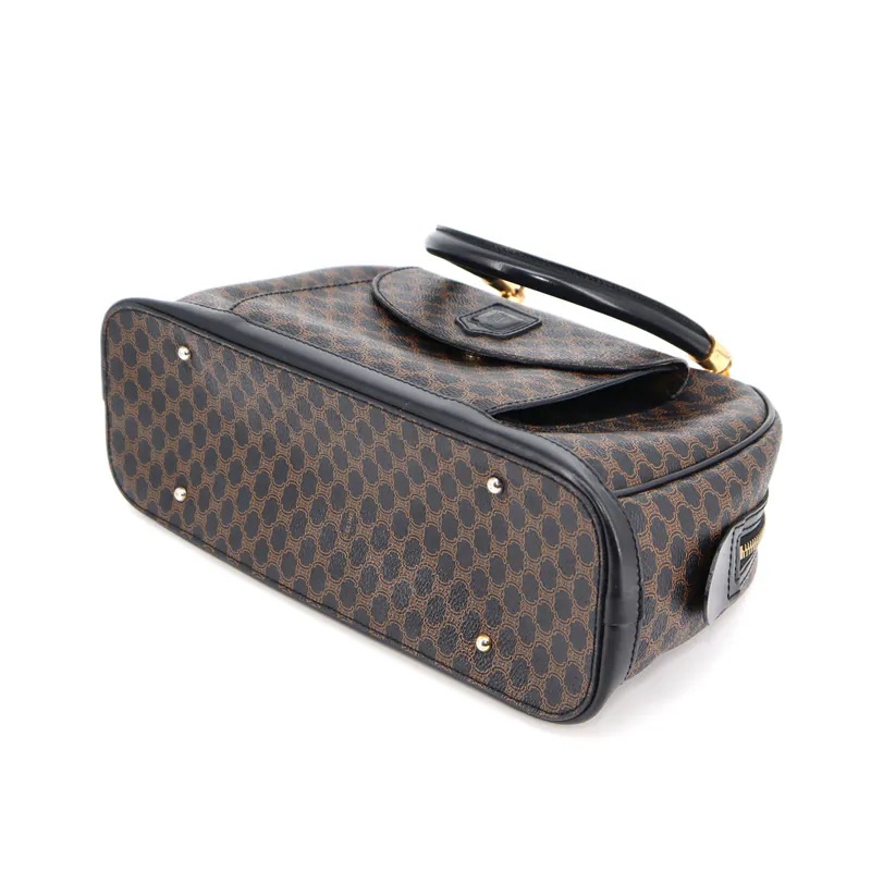 Celine Black Macadam Front Pocket Bowling Bag