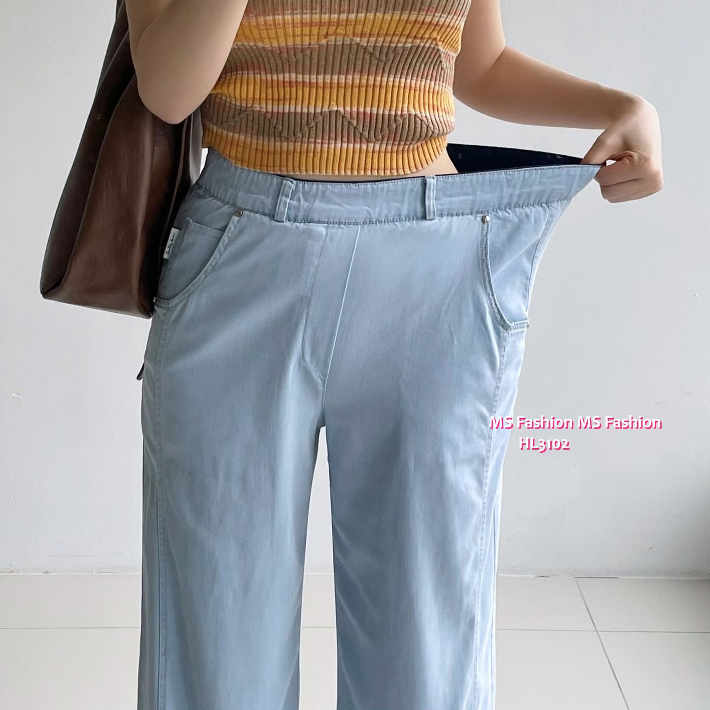 HL3102 韓國👖Howluk天絲面料闊筒褲