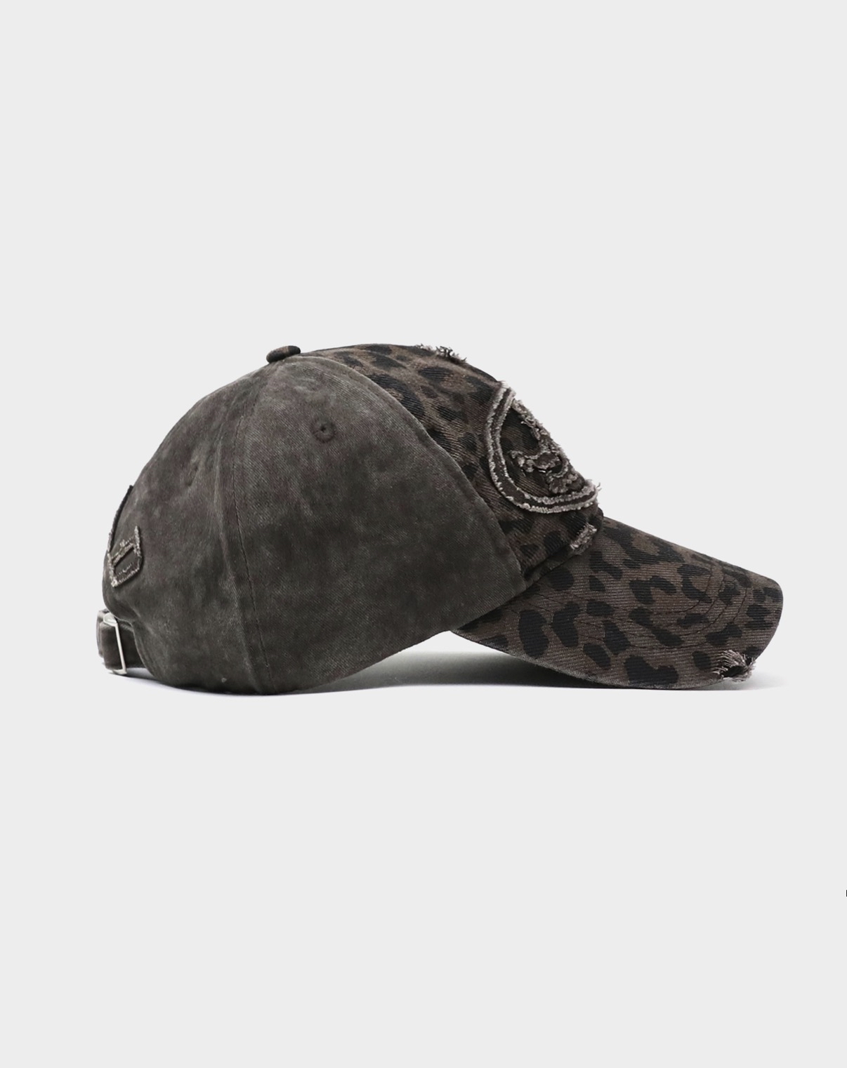 BADBLOOOD直播限時優惠 [w-hat25-018] Mystic Big Patch Ball Cap - Dark Brown Leopard