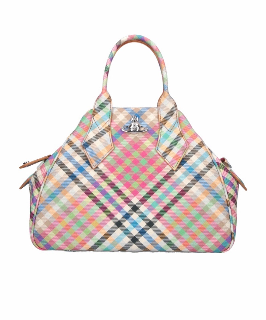 Vivienne Westwood 女士 Yasmine 格纹手提包均码码21cm*12cm*30cm 