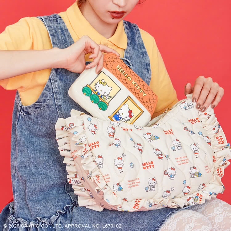 日本預訂📍日本Hello Kitty x Accommode可愛系列 - 花邊斜咩袋 不包郵 25/6日本開售