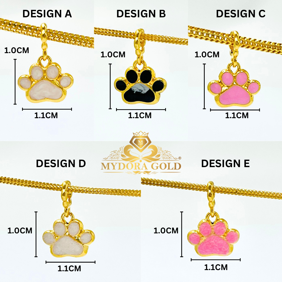 MYDORA Charm Comel Paw Print (5G) l EMAS 916/22K