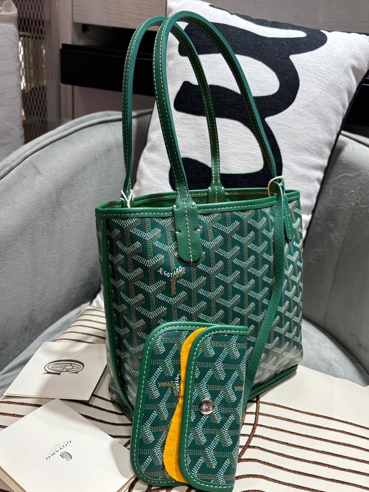 Goyard Anjou Mini Tote Bag VERT 100%Authentic, 99%new ☑️專門店收據☑️Pouch☑️Dust bag