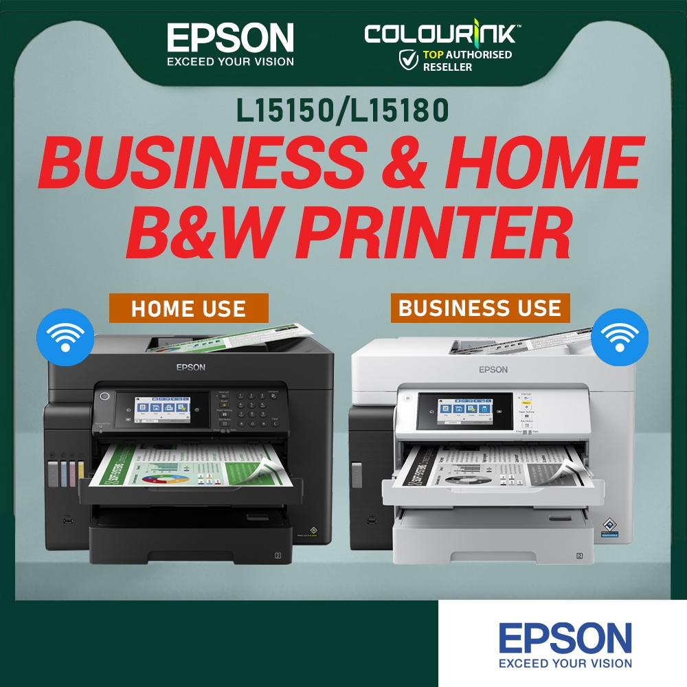 Epson EcoTank L15150 L15180 A3 Wi-Fi Duplex All-in-One Refill Colour Ink Tank Printer ADF Scanner L14150 J3930DW T4500DW