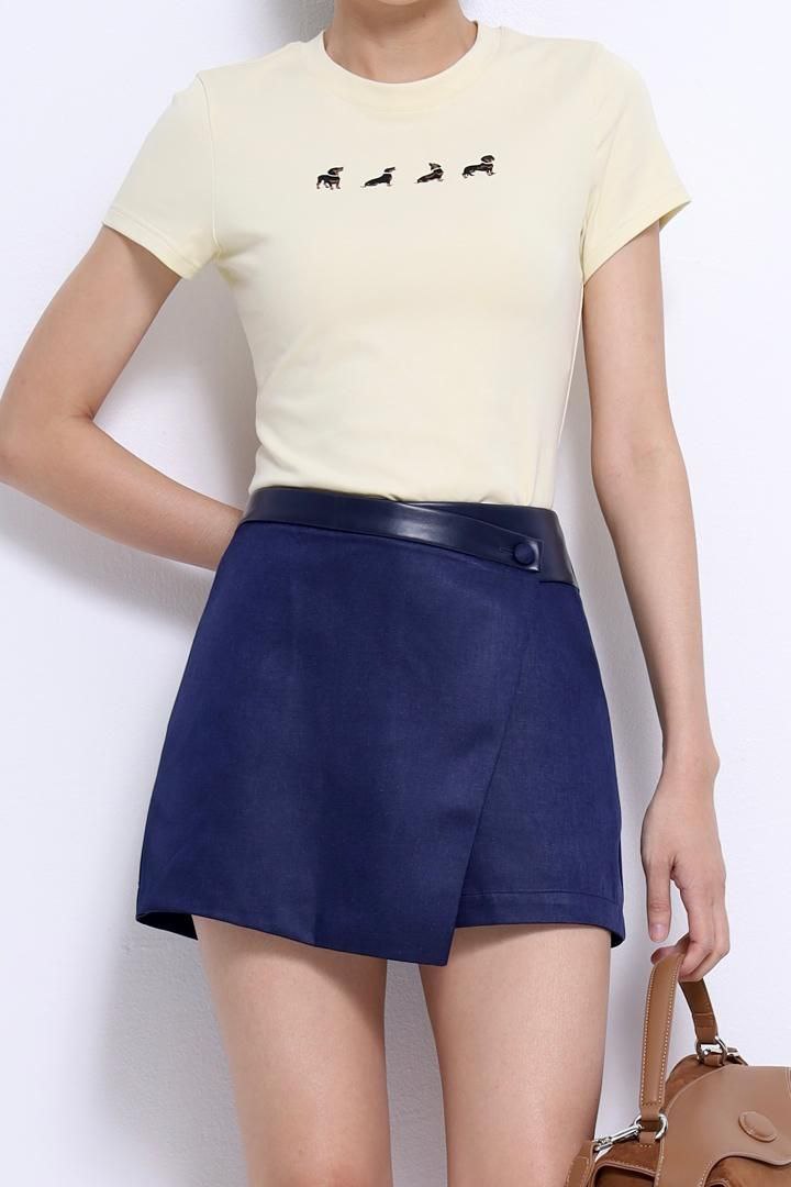 刺绣小狗图案上衣 2611