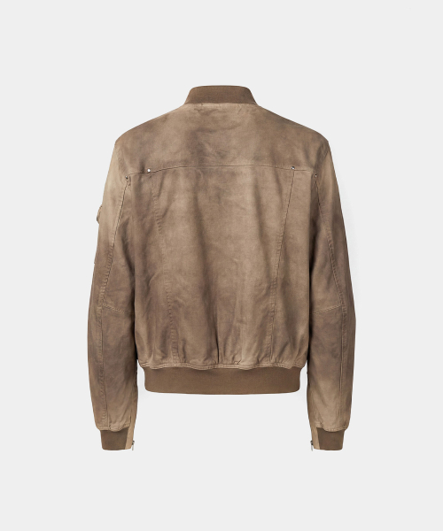 Laguna High-Neck Cotton Bomber Jacket - Beige