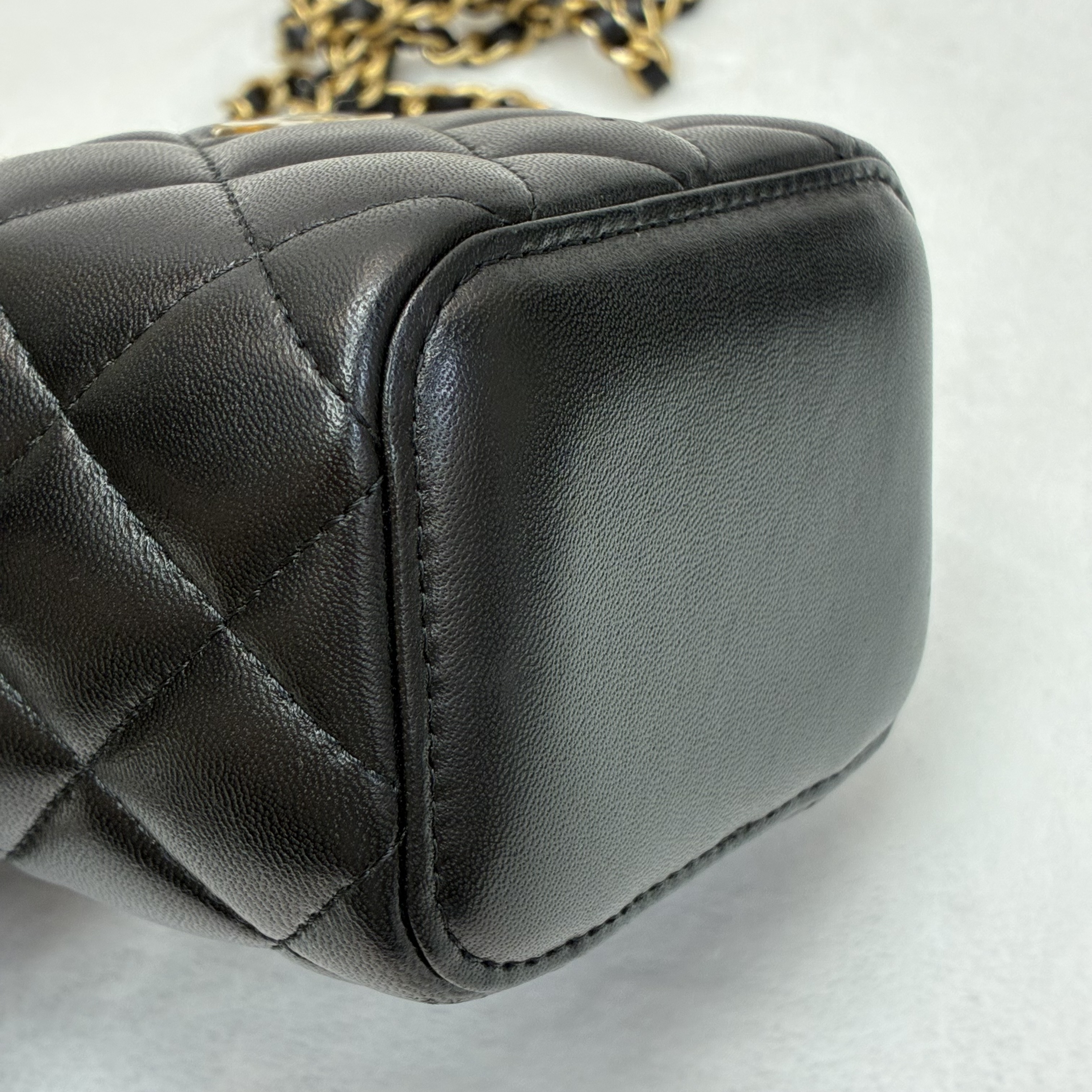 Chanel Vanity Case 黑色羊皮小廢包