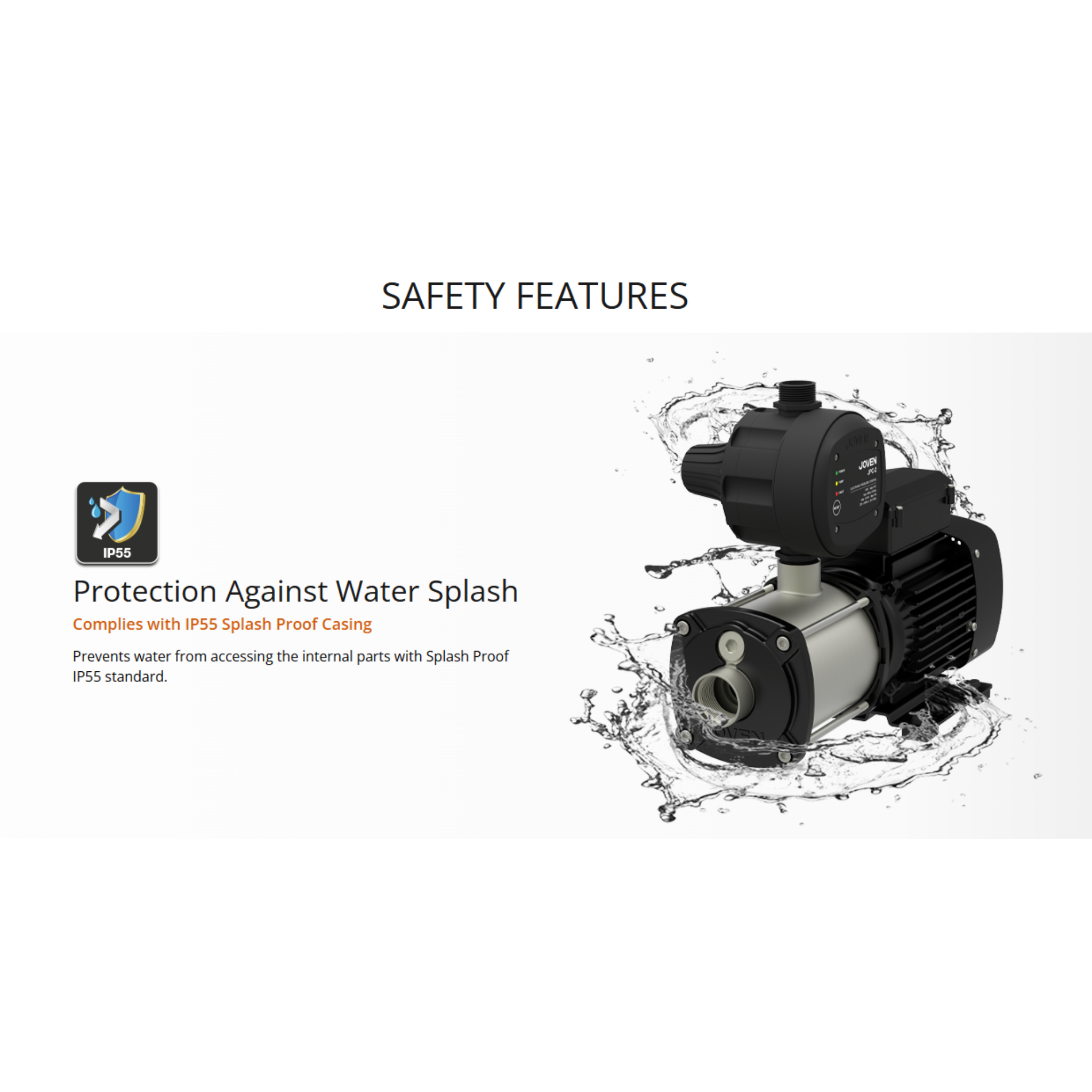 Joven Water Pump 1.75Hp Stainless Steel Automatic Water Pump (JHP 4-60)