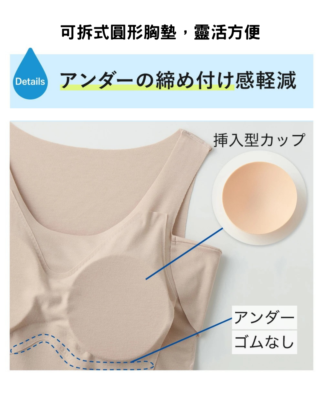 日本代購【 2026新色 日本直送  GUNZE アセドロン 系列 無縫極速吸汗打底衫 背心型 無鋼圈 胸圍 底衫  | Asedoron Cut-Off Seamless Sweat-Absorbing Innerwear 】