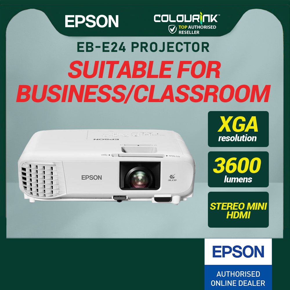 Epson Projector EB-E012 | EB-E24 | EB-X51| EB-X52 | EB-W55 | EB-FH54 XGA WXGA FHD Lumens Brightness Wireless EB-E01 FH52