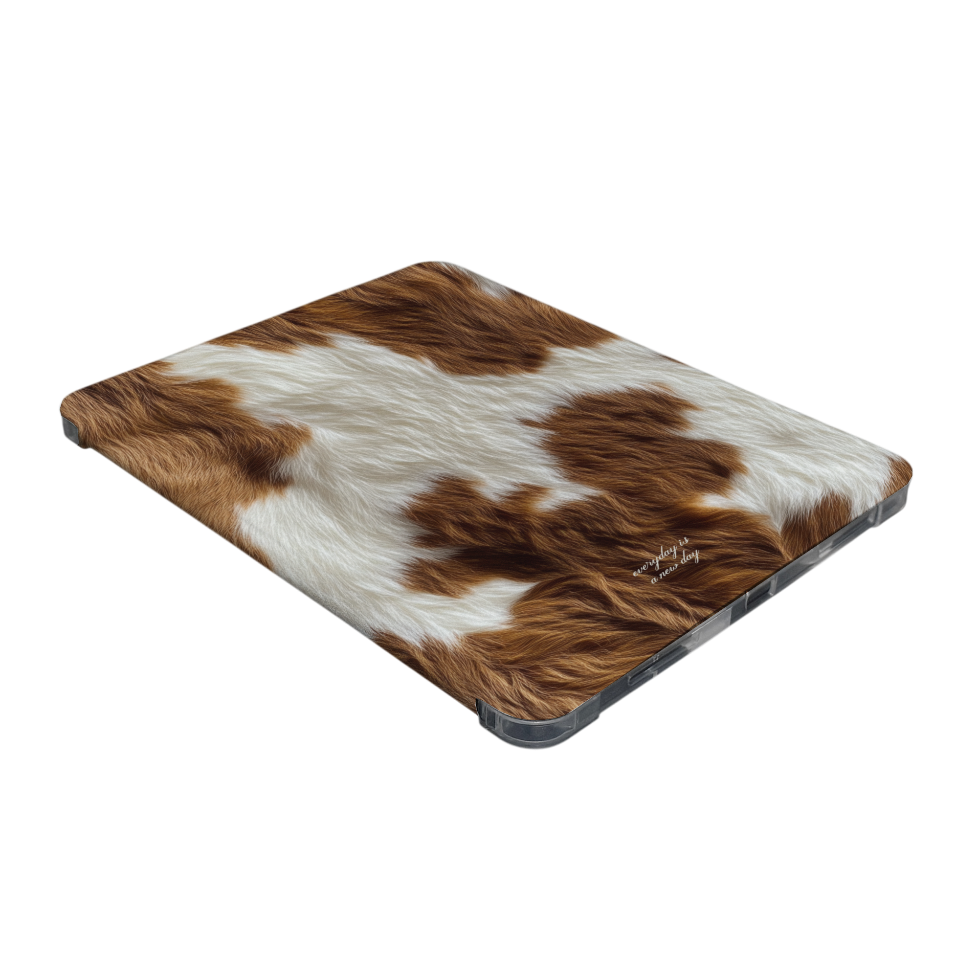 【Cowhide Brown】透明磨砂書本式 iPad Case