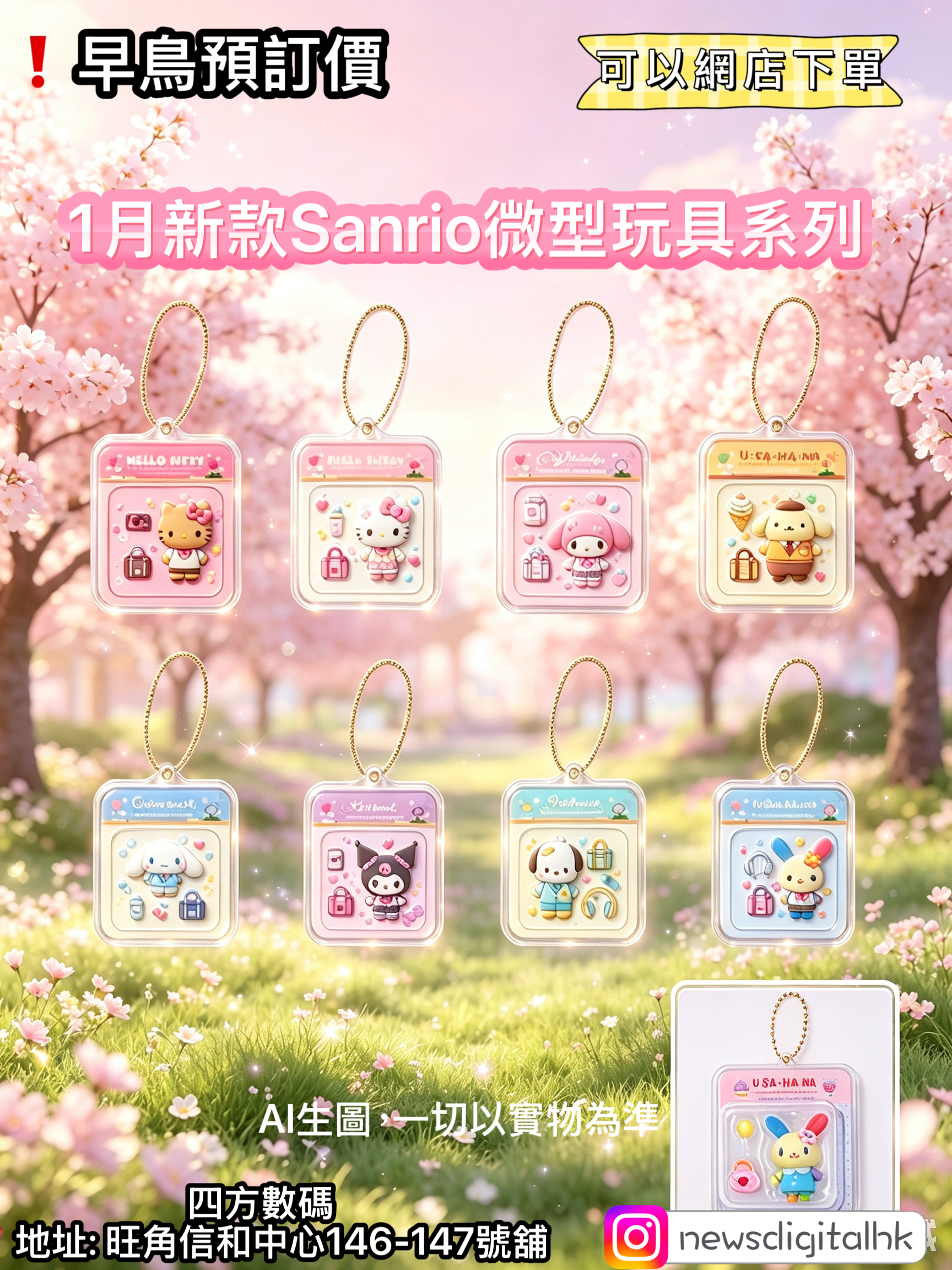 ［1月底到貨] ❗️早鳥預訂價1月新款Sanrio微型玩具系列