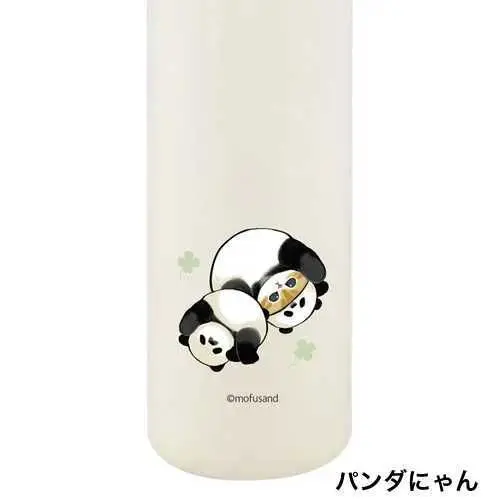 現貨🌸日本直送 |貓福珊迪mofusand 不鏽鋼一鍵按壓式保溫杯 350 毫升(熊貓) 