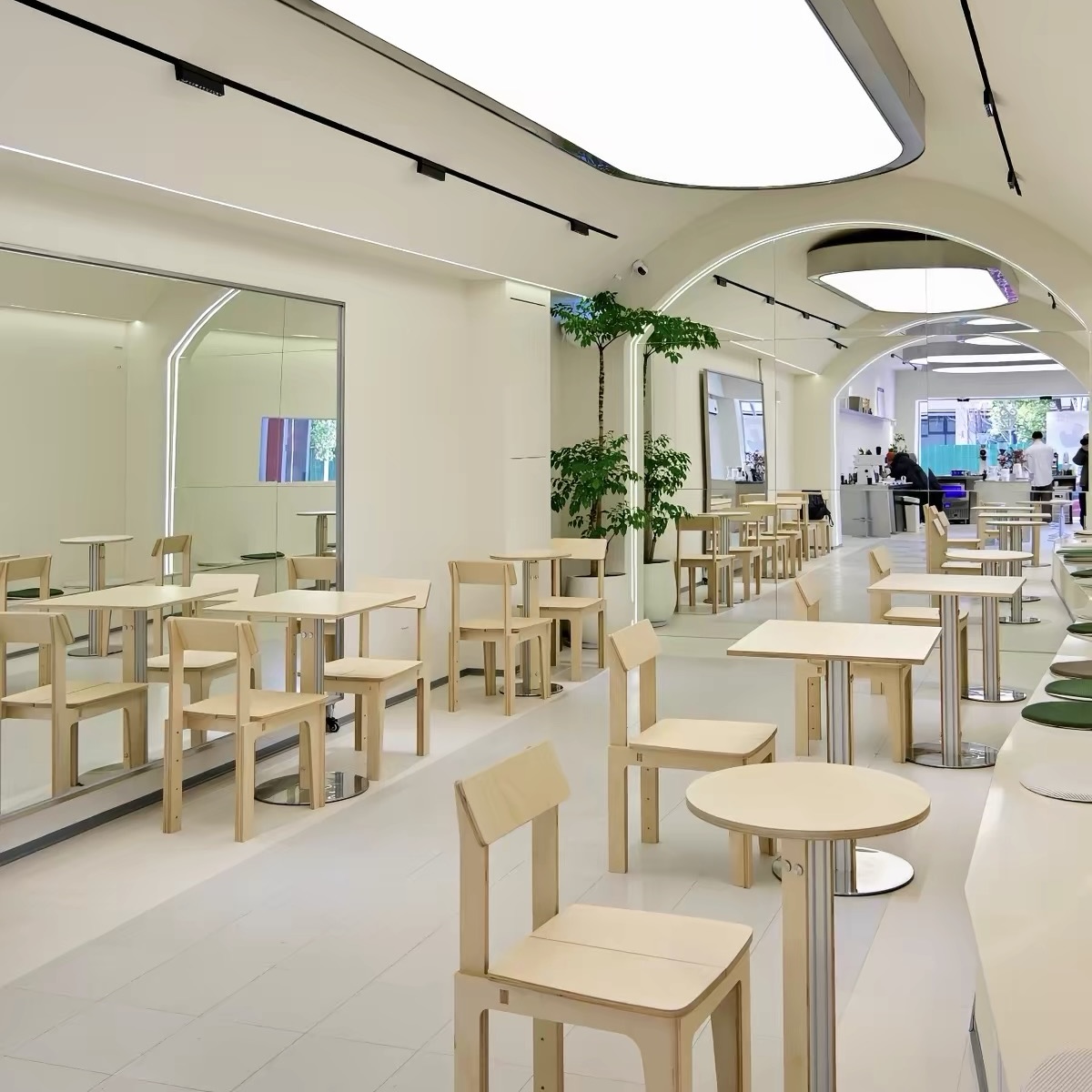 海洋板鋁型材咖啡店桌椅組合 工業風餐飲商用 奶茶店甜點店設計師款桌子 Tables and chairs