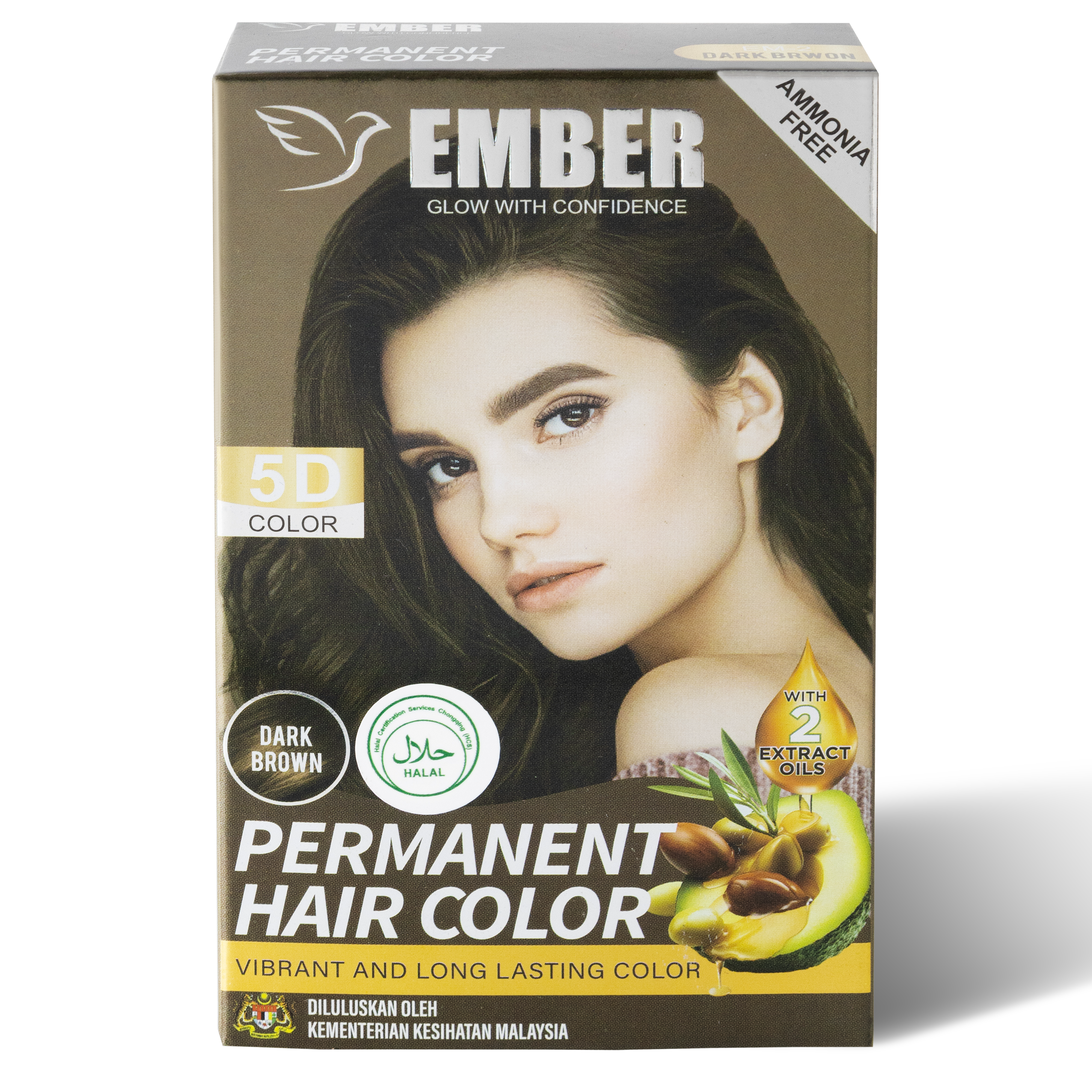 EMBER Permanent Hair Color 30ML / EM-2 / DARK BROWN