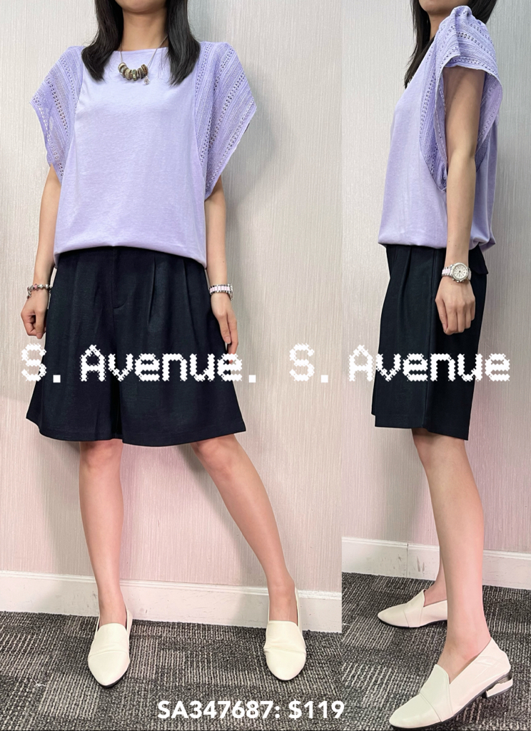 SA347687: lace ruffle袖tee