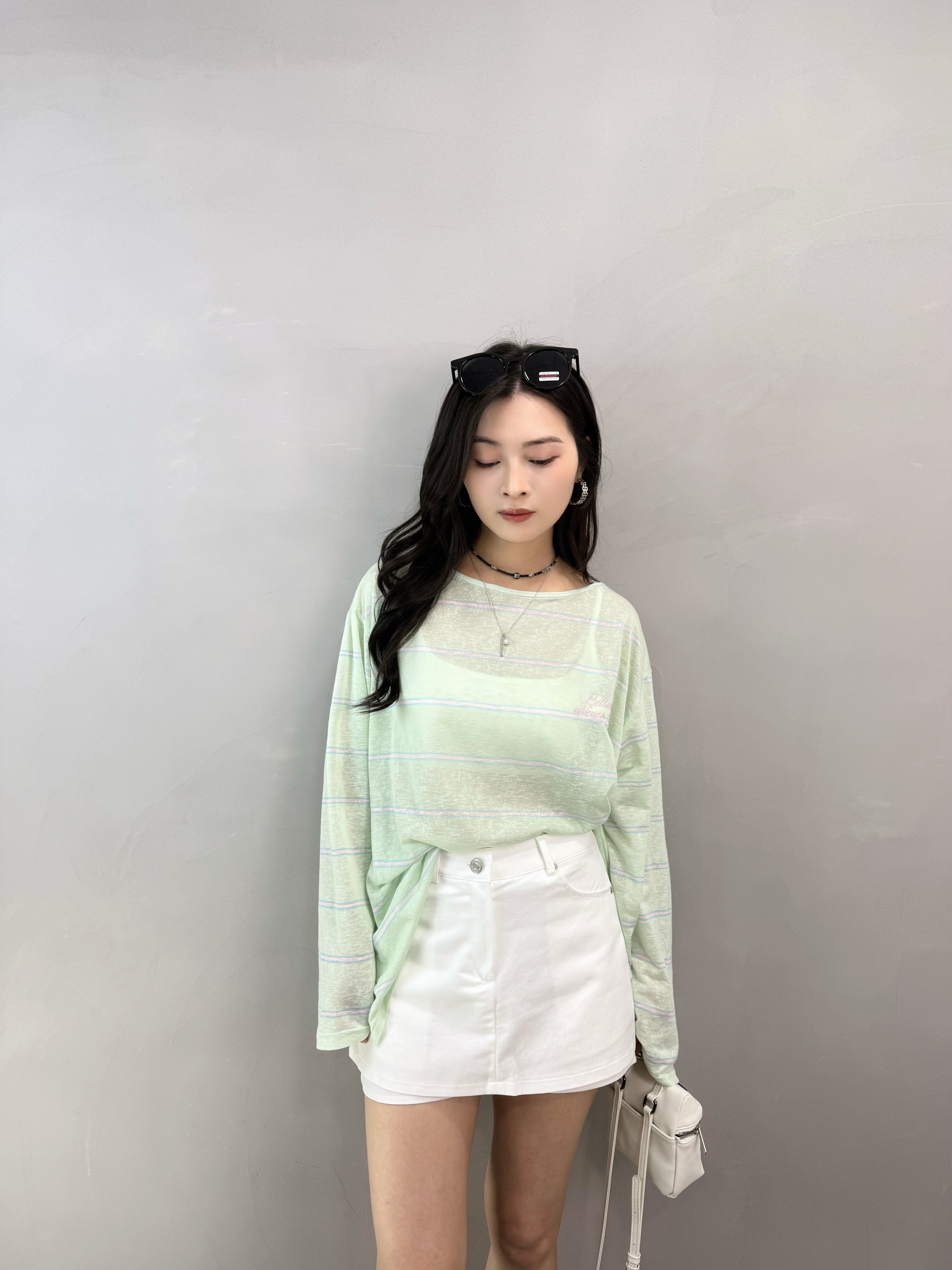 N81 刺繡字橫間防曬Tee