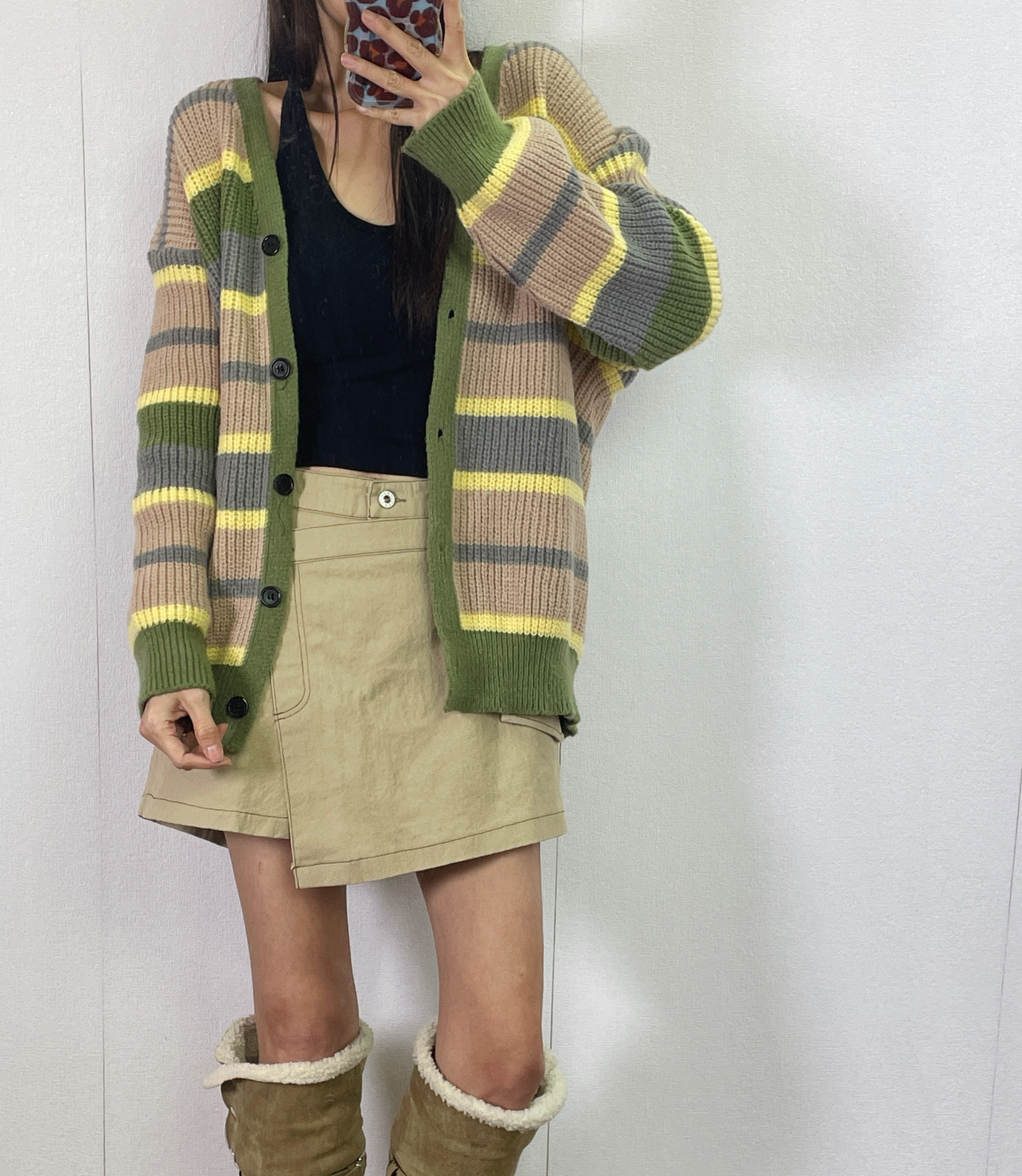 K5520 間色線料針織外套