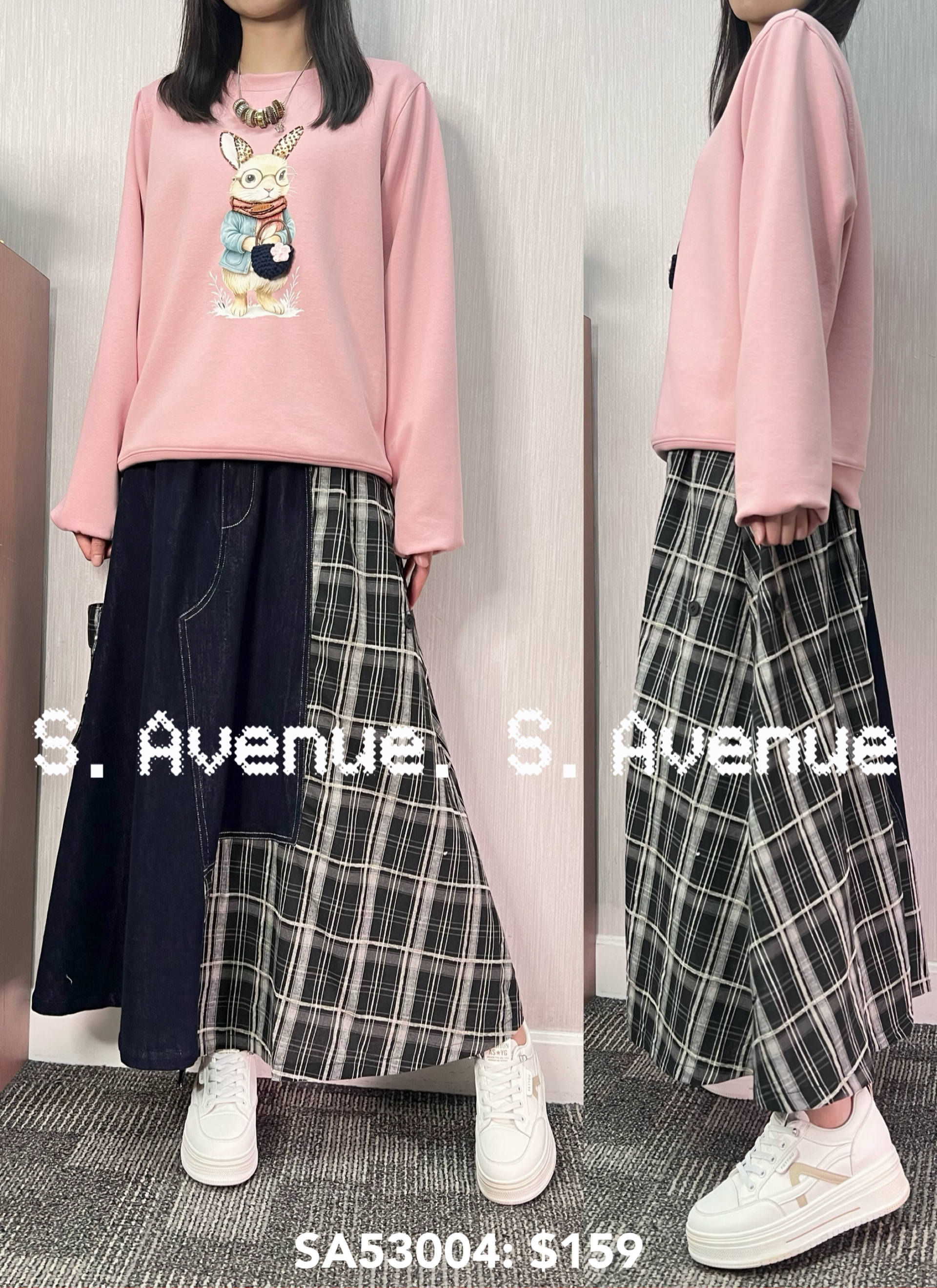 SA53004: 長袖眼鏡兔衞衣