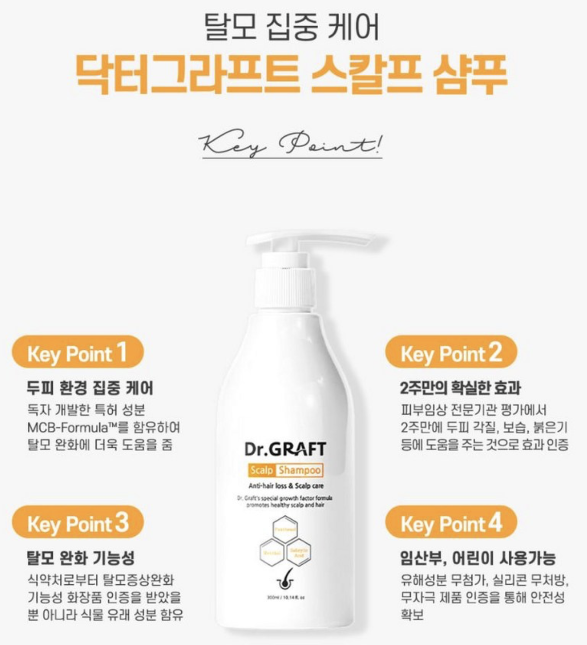 醫學生髮品牌｜韓國  Dr.Graft 植髮皇 生髮防脫 修護 洗髮水 / 精華 ｜Anti-hair Loss & Care Shampoo Tonic 