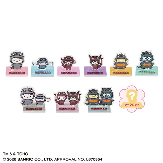  🎀【預訂】GODZILLA x SANRIO盲盒立牌