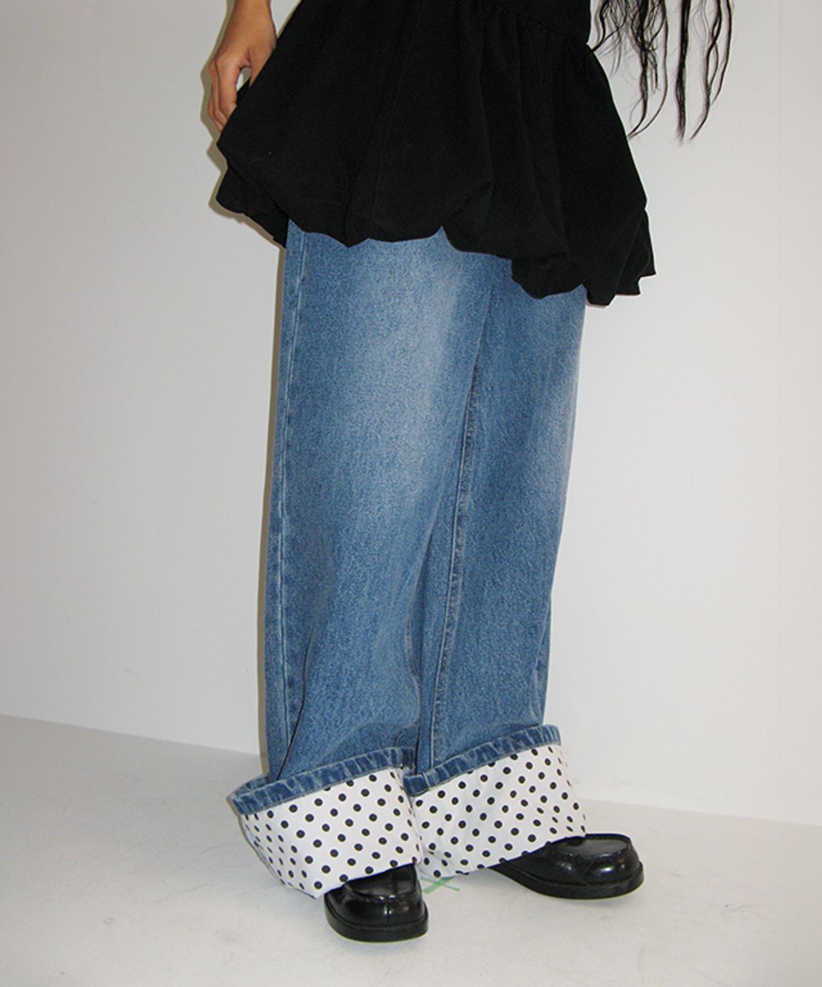🇰🇷訂購｜ronron｜PATCH ROLL UP DENIM PANTS  