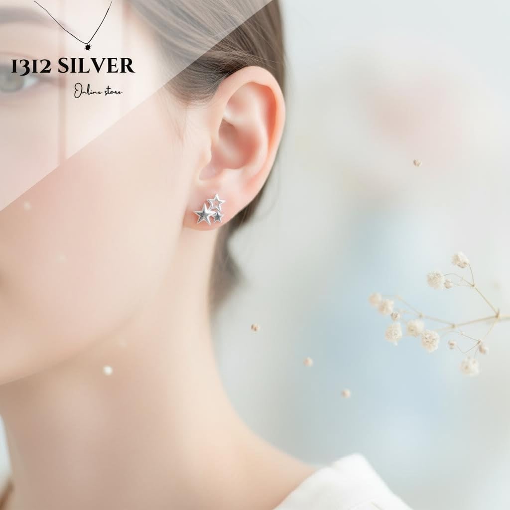 S925 - EE0340 Stars Earrings