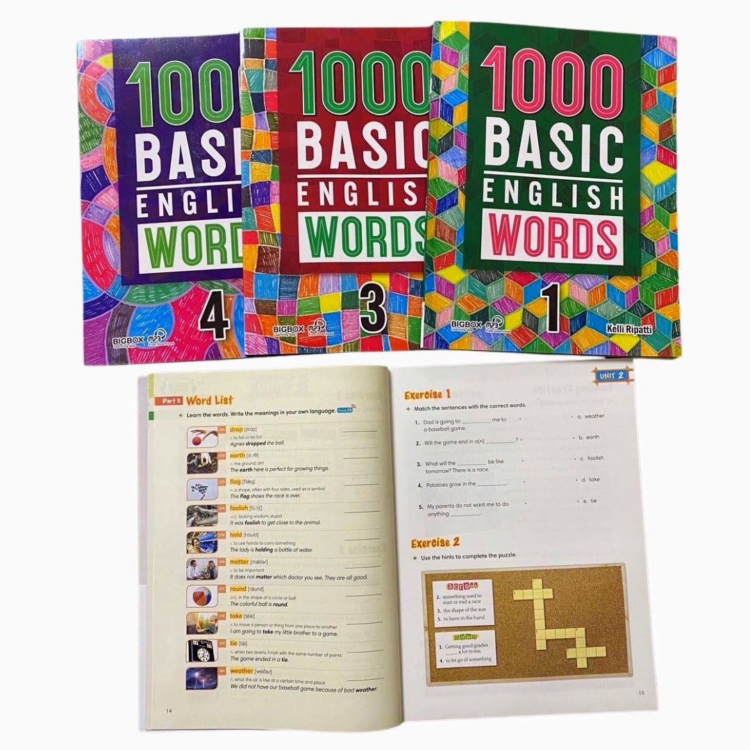 1000 basic English words 4 books | 小學中高年級｜ B180