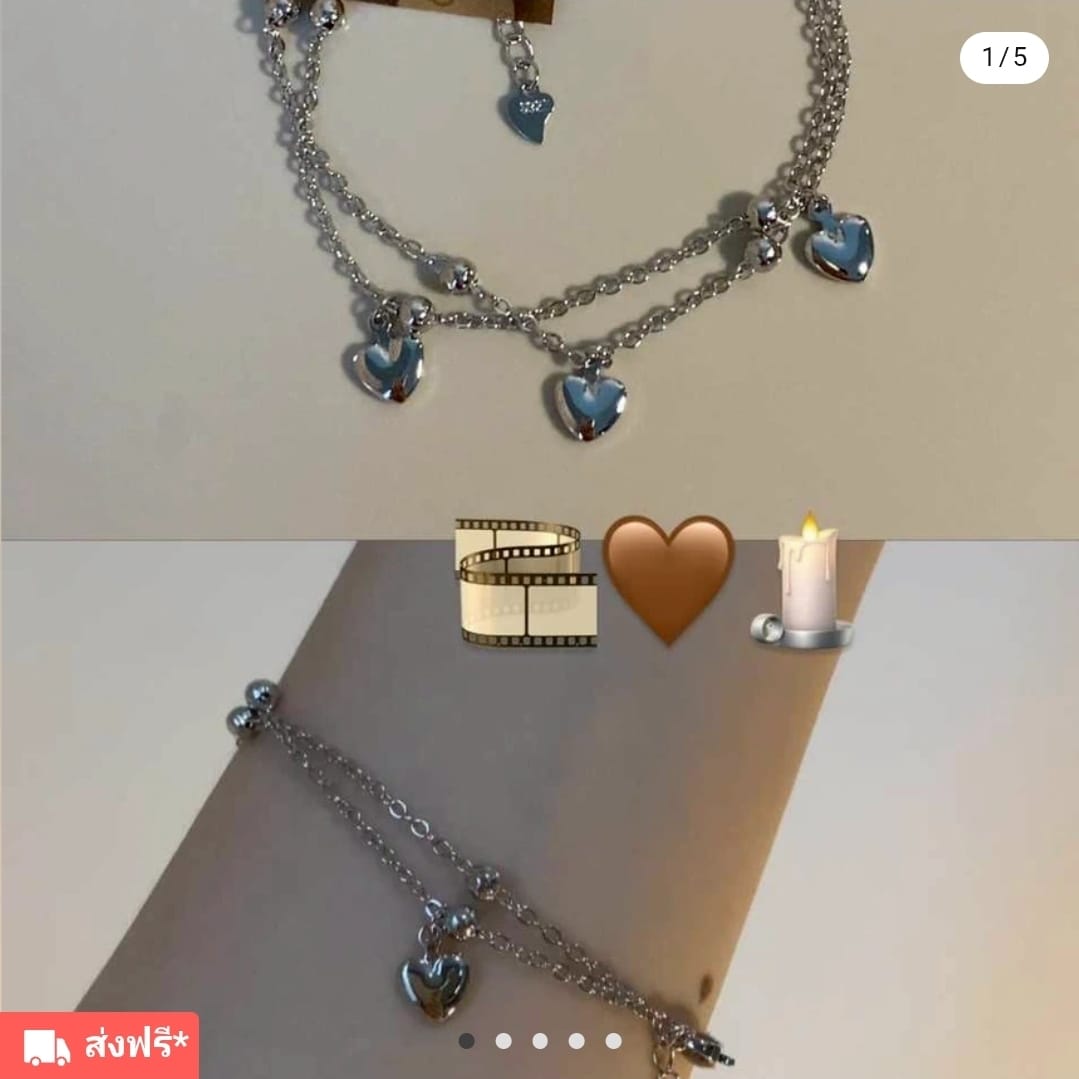 甜美心形雙層手鍊