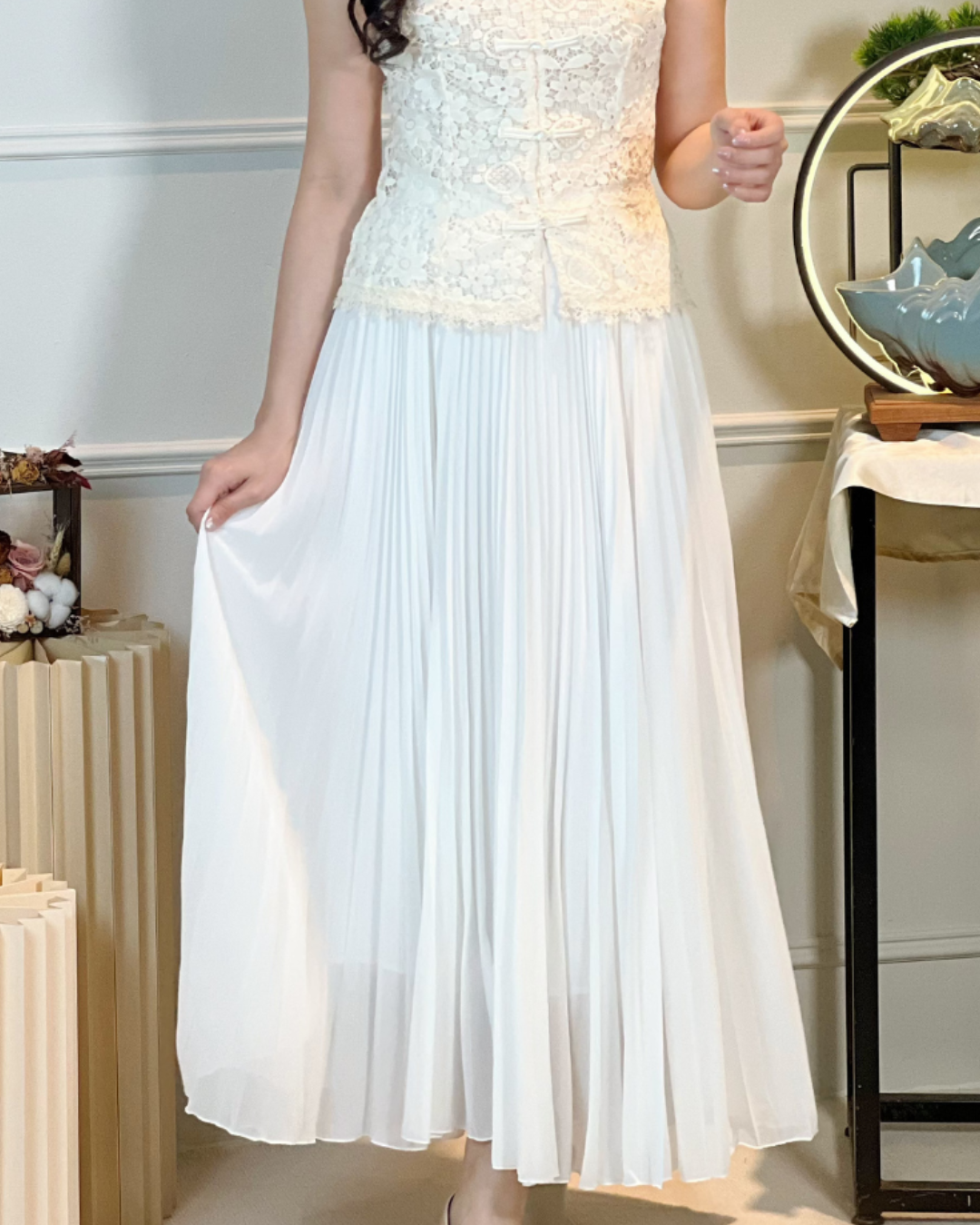 5104 Quintina Pleated A Line Skirt 