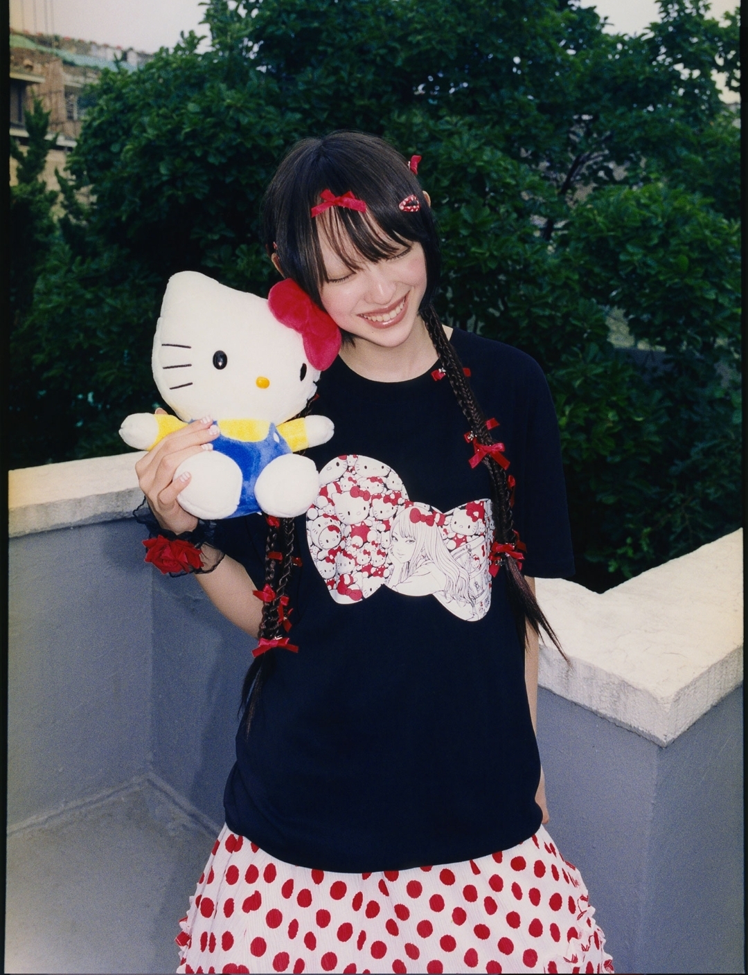 伊藤潤二  × Sanrio × niceghostclub 聯動限定系列｜黑色Kitty款
