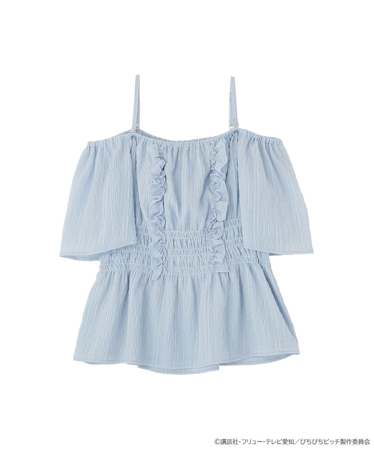 《Pre-Order》2-Way Shirred Blouse 兩穿皺褶上衣｜唱K小魚仙 Pichi Pichi Pitch X earth Japan Label (26PP07-P)