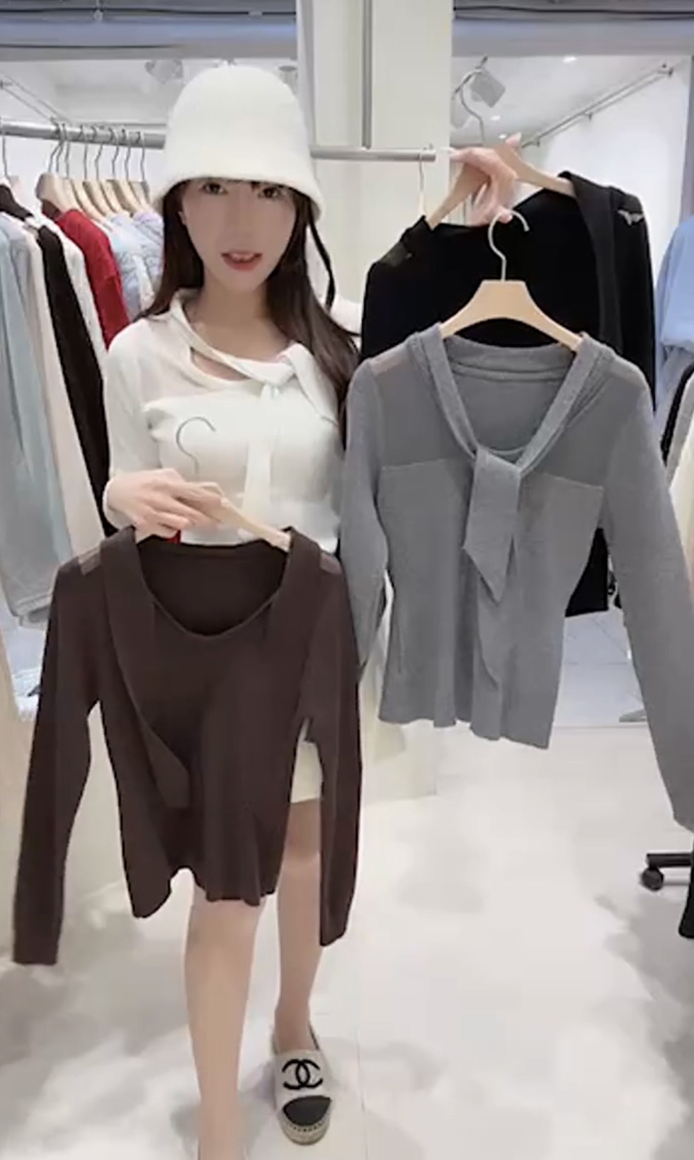 高質美感針織22/1 東大門檔口直播#ff2721