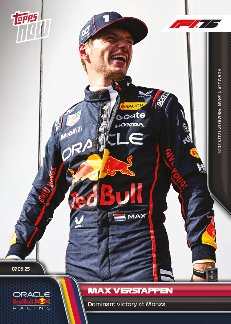 Max Verstappen - 2025 F1 Topps NOW® #60 Italian GP 極速贏車卡｜PR 3,387